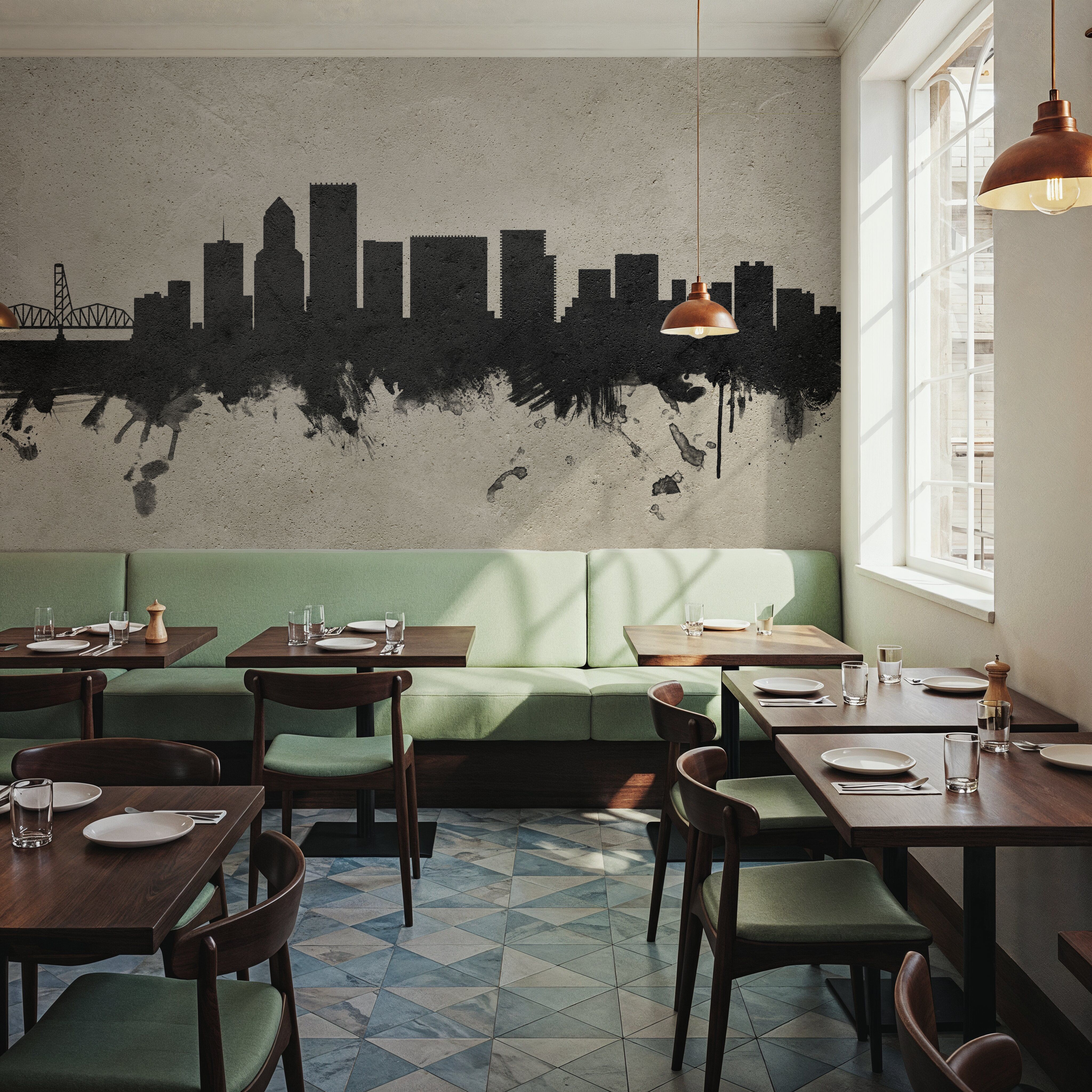 Portland Oregon Skyline Concrete