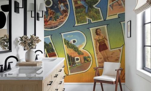 Greetings from Coral Gables - Screenprint Postcard