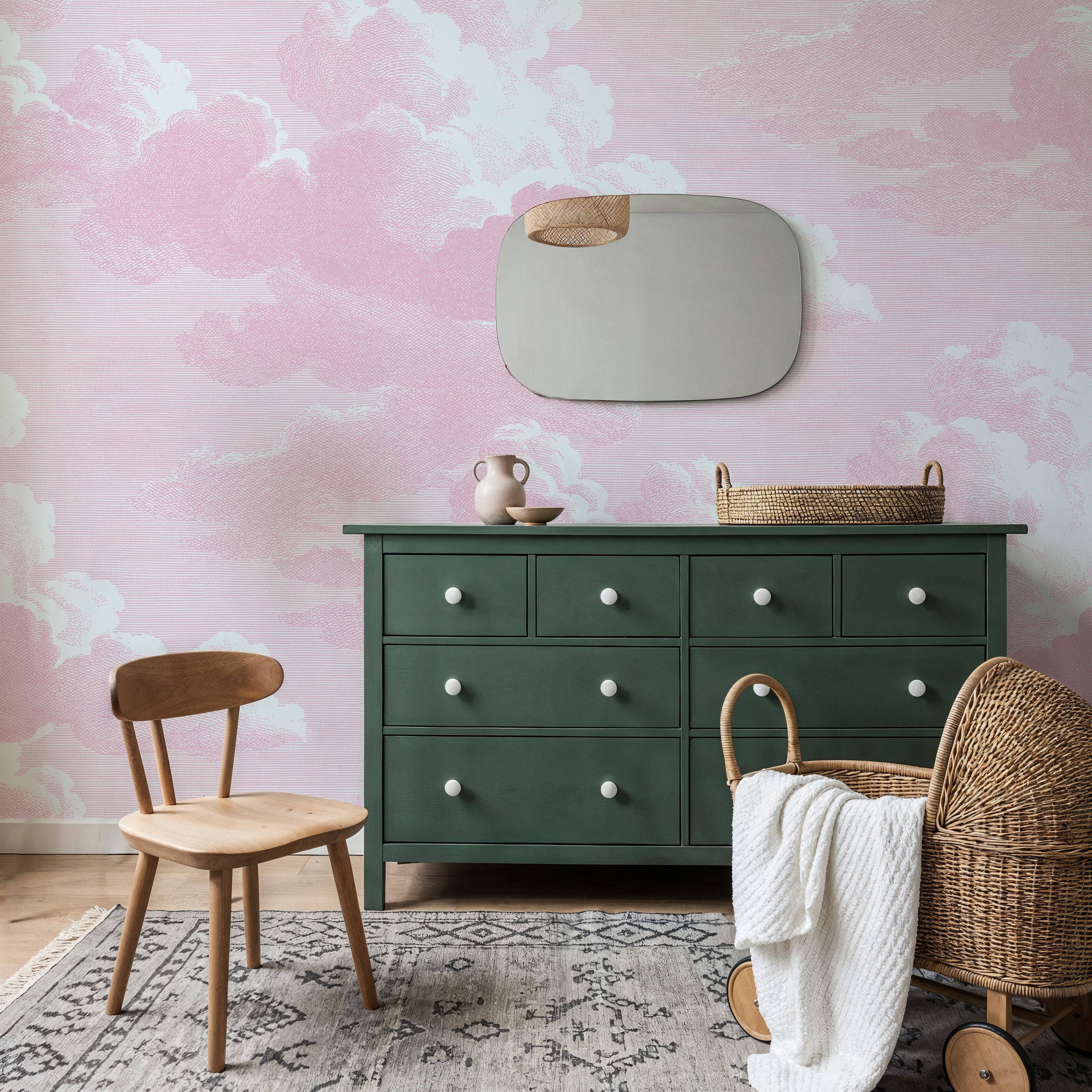 Intaglio Clouds, Blush Pink