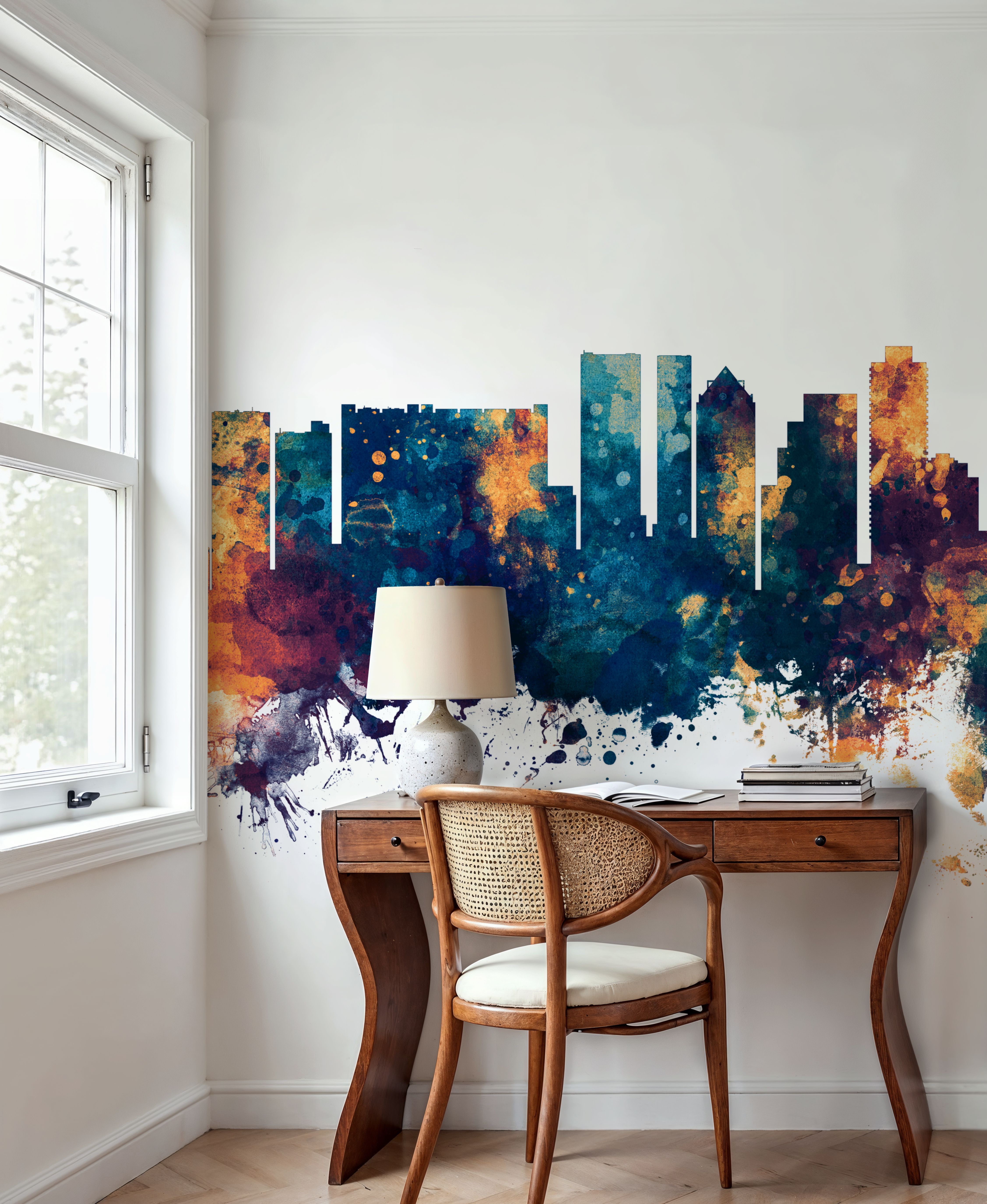 Cape Town Skyline Blue & Bronze