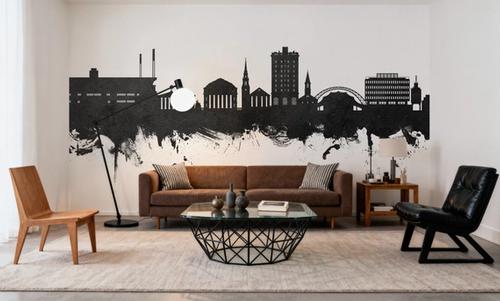 Charlottesville Virginia Skyline Black & White