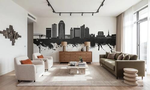 Shreveport Louisiana Skyline Black & White