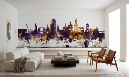 Rostock Germnay Skyline Purple & Gold