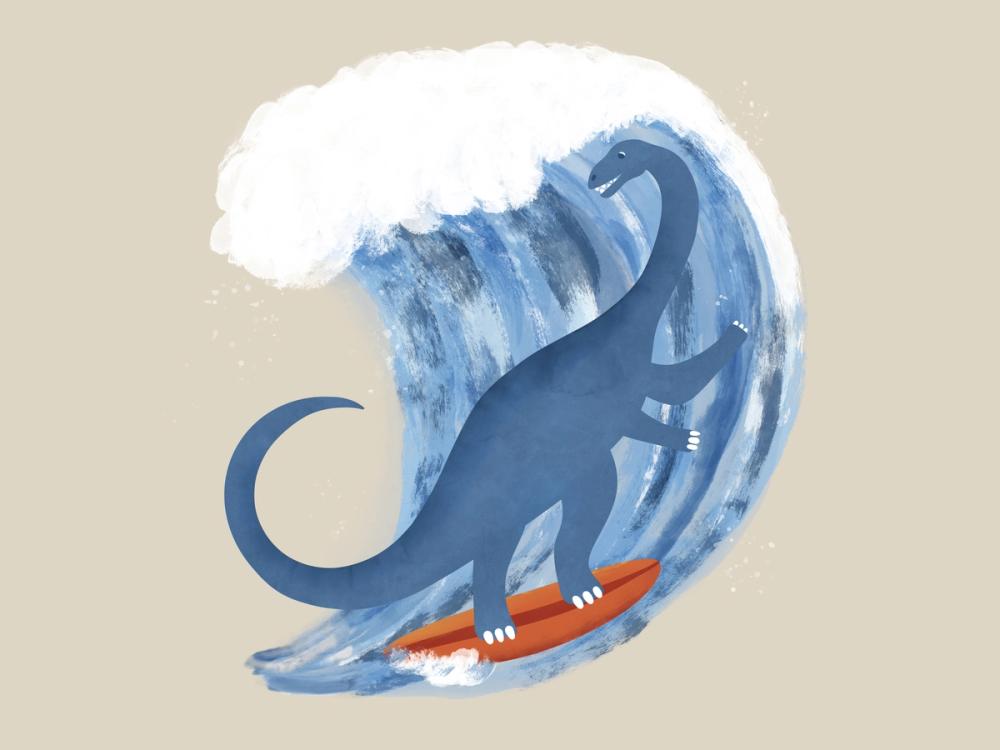 Surfing Brontosaurus