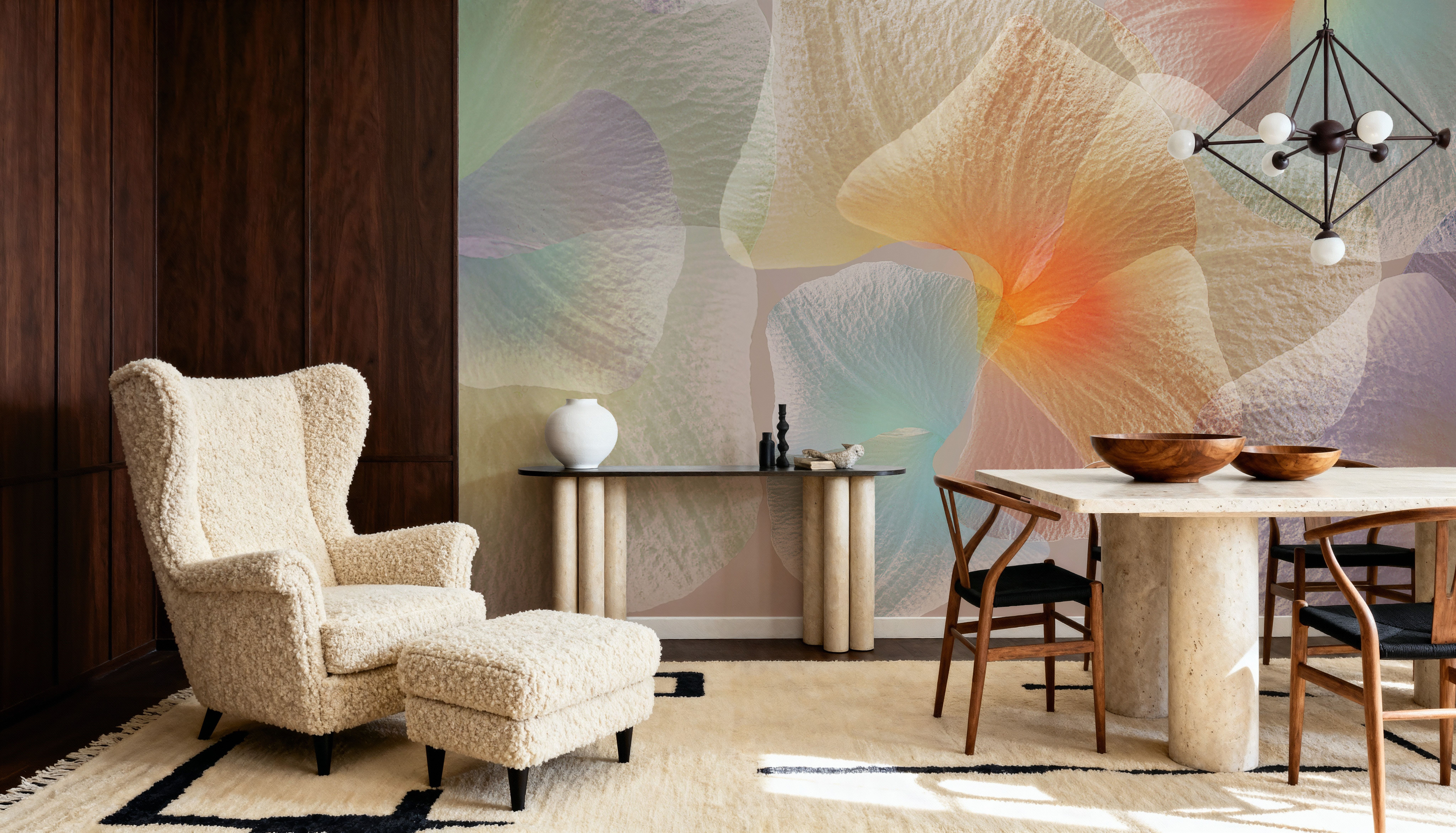 Pastel Floral, Wallpaper