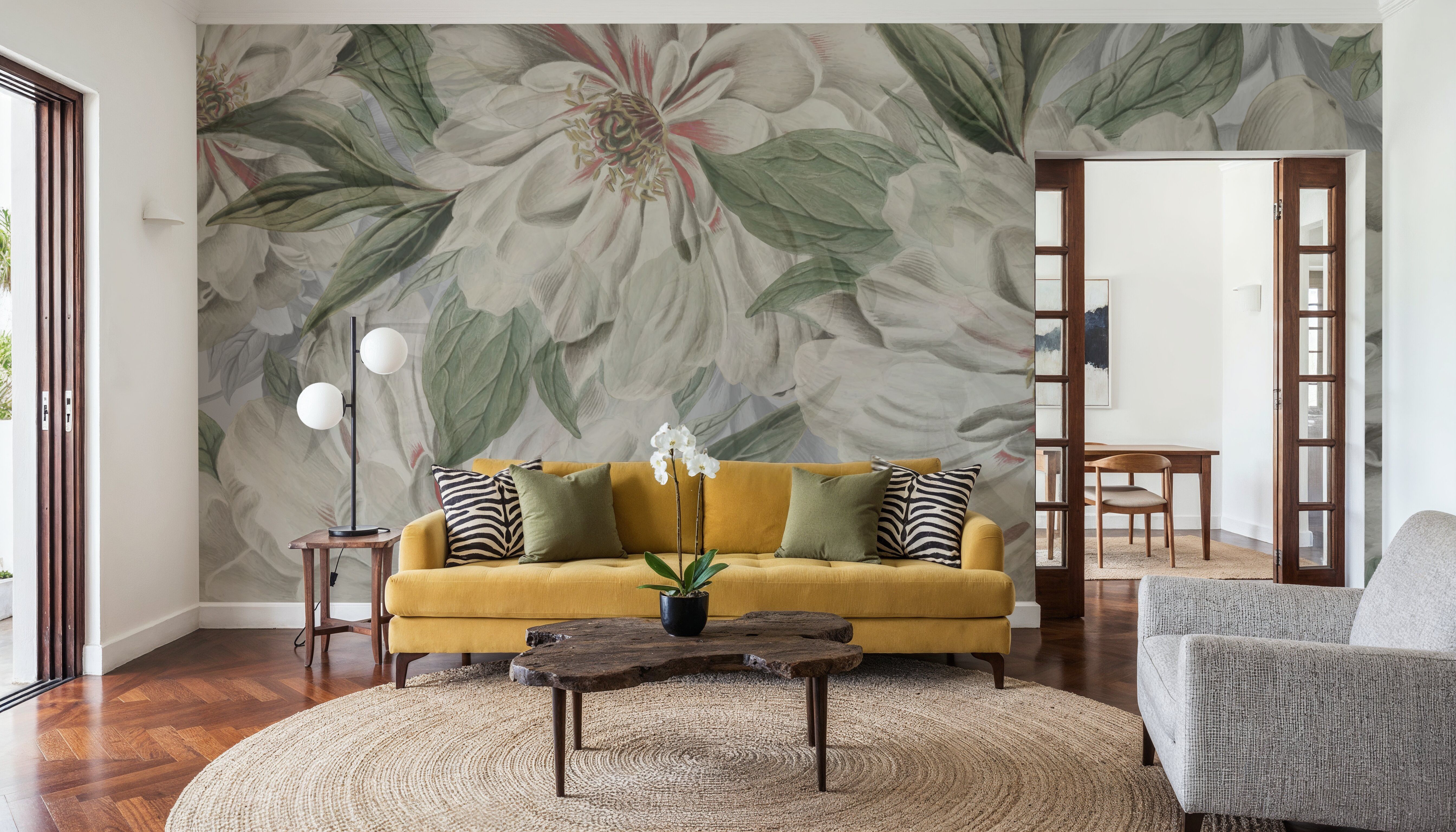 Peony Study - Pearl and Green