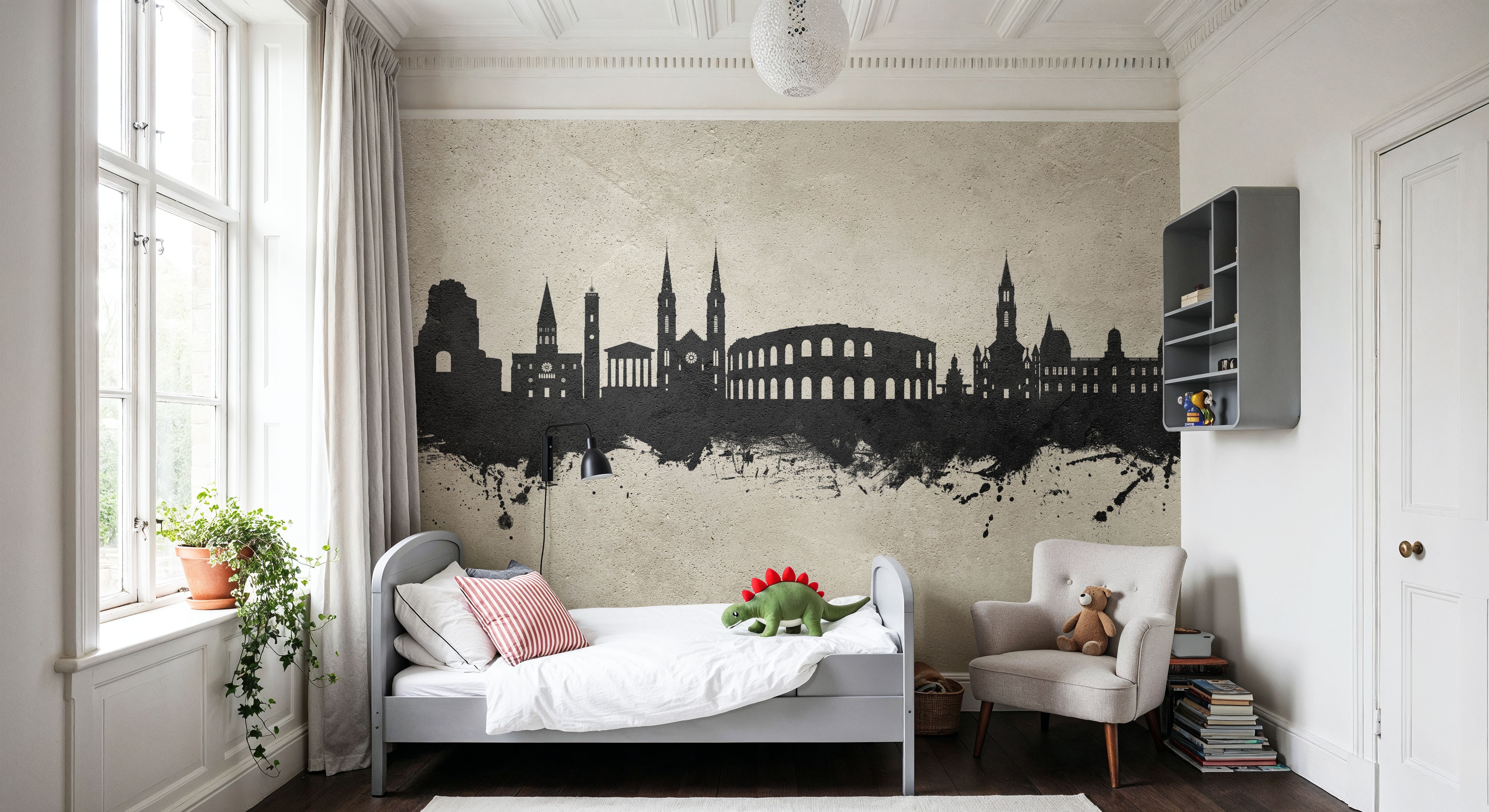 Nîmes France Skyline Concrete, Wallpaper