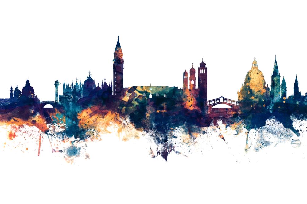 Venice Itay Skyline Blue & Bronze