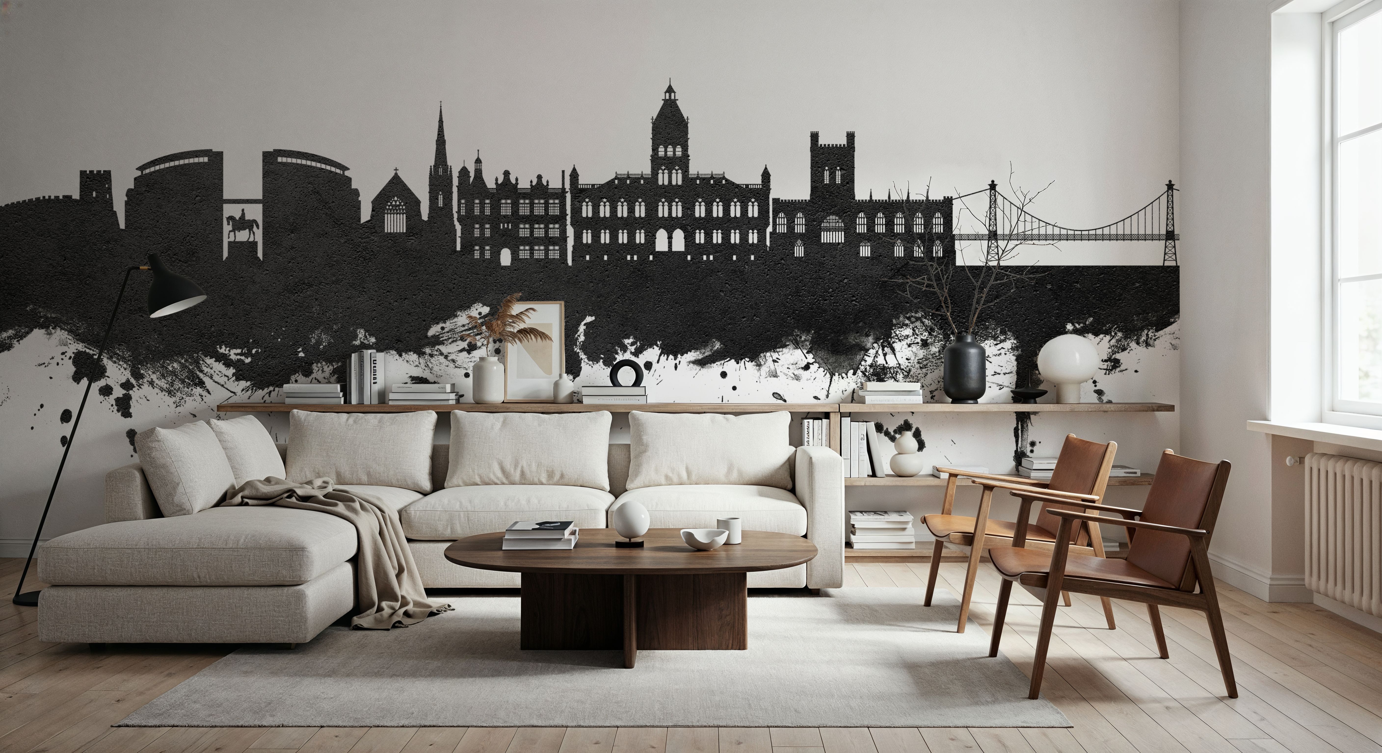 Chester England Skyline Black & White, Carte da parati