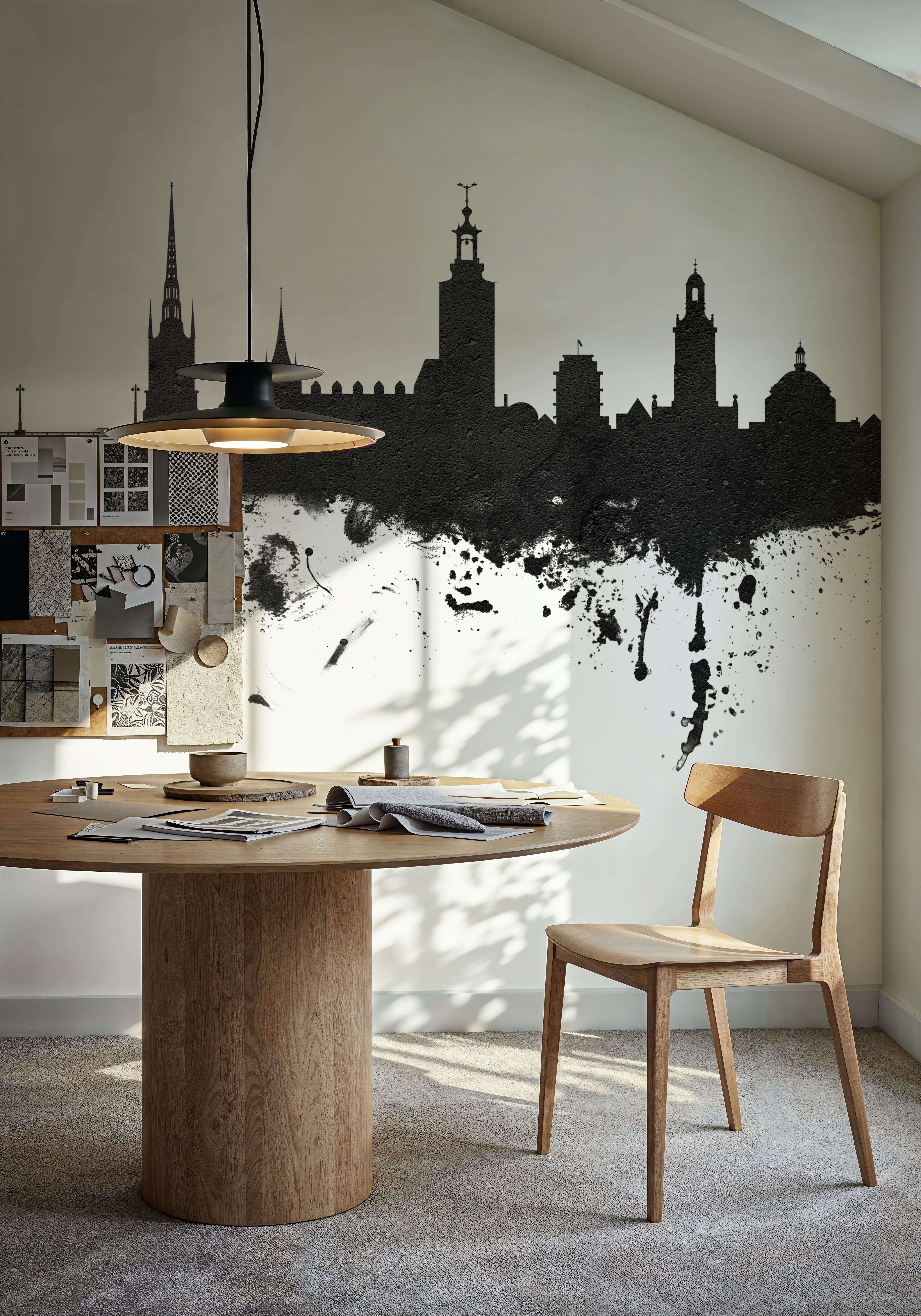 Stockholm Skyline Black & White