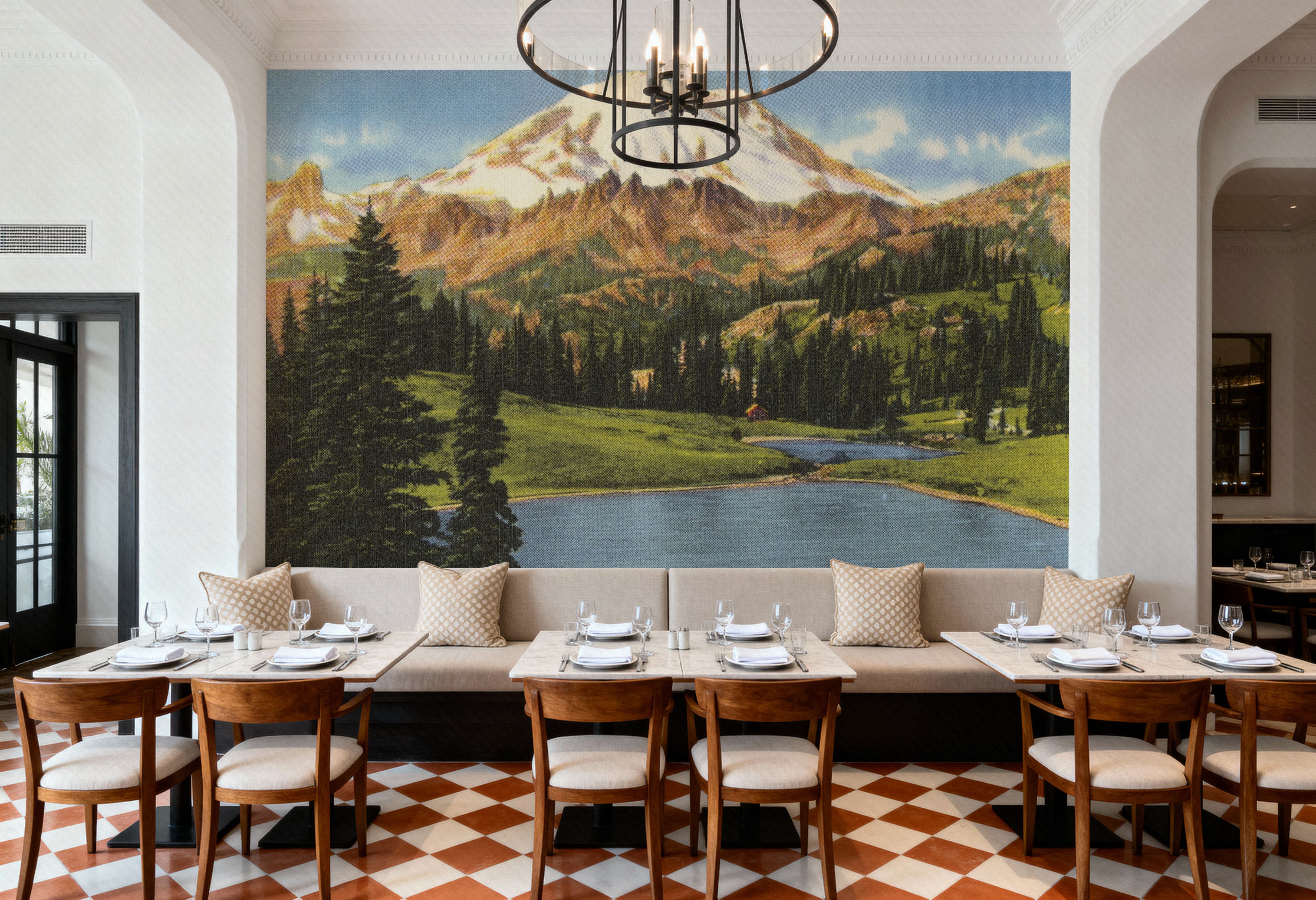 Greetings from Mount Rainier - Screenprint Postcard