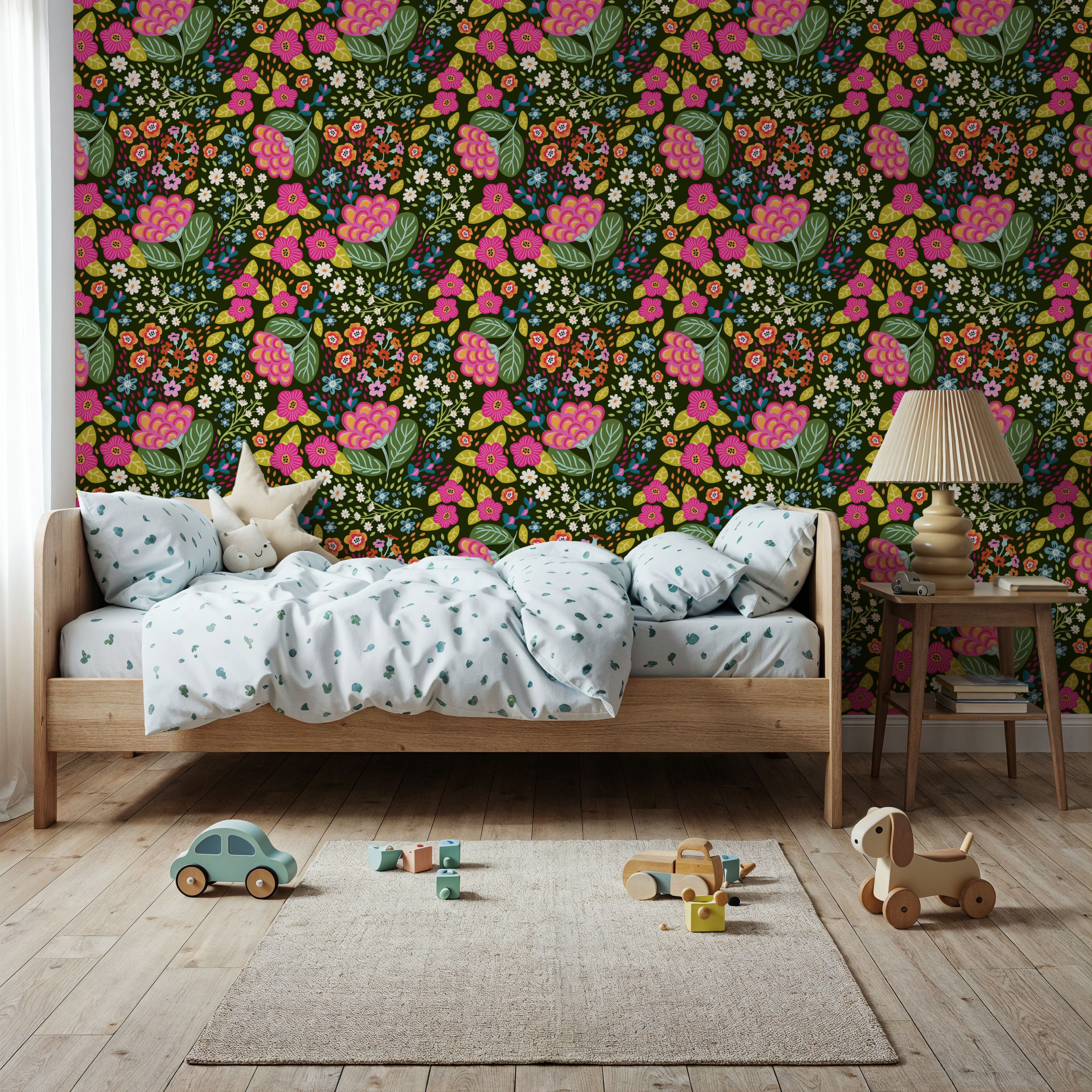 Happy Flowers, Pine Green