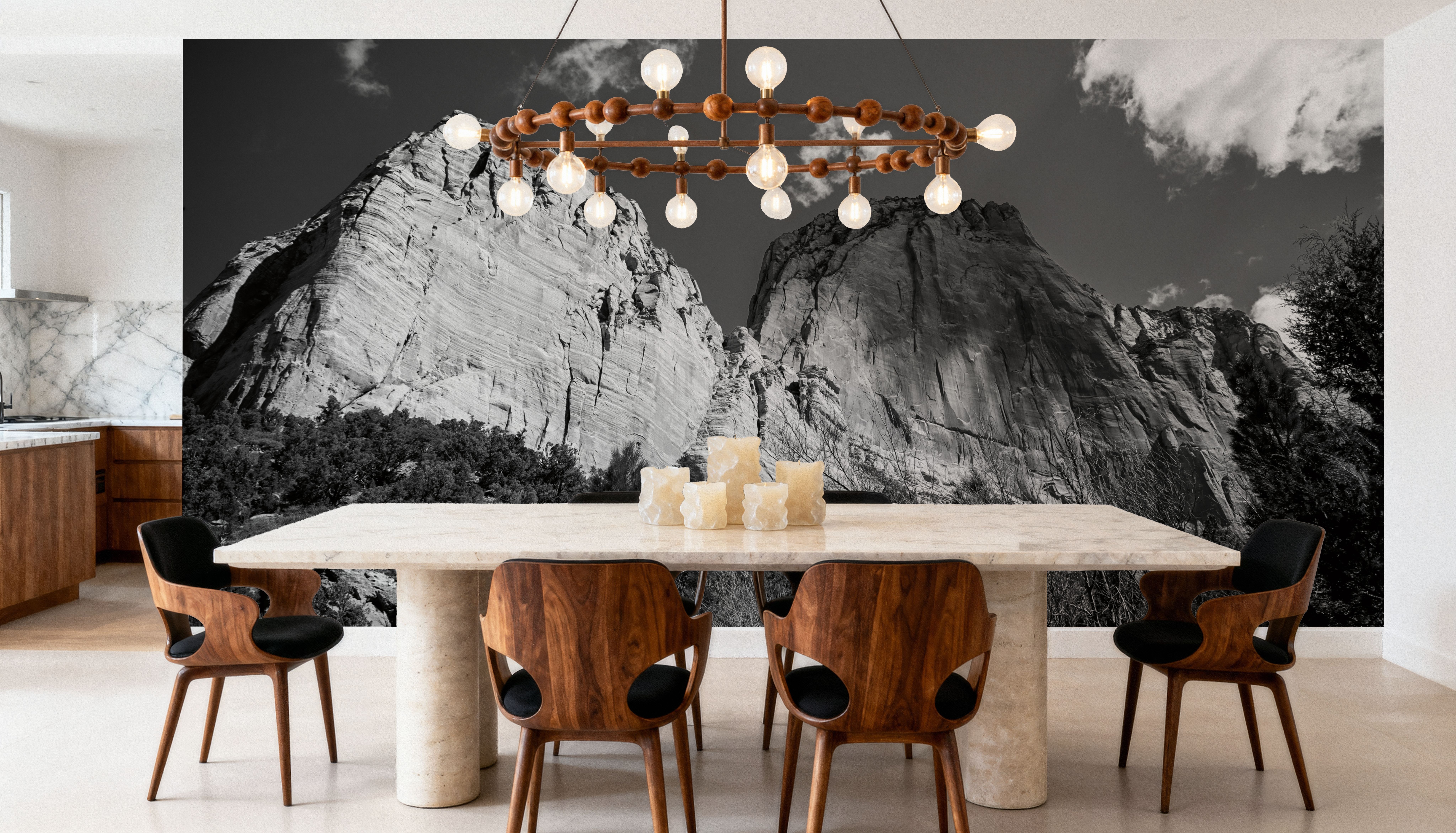 Kolob Canyons Black & White, Wallpaper