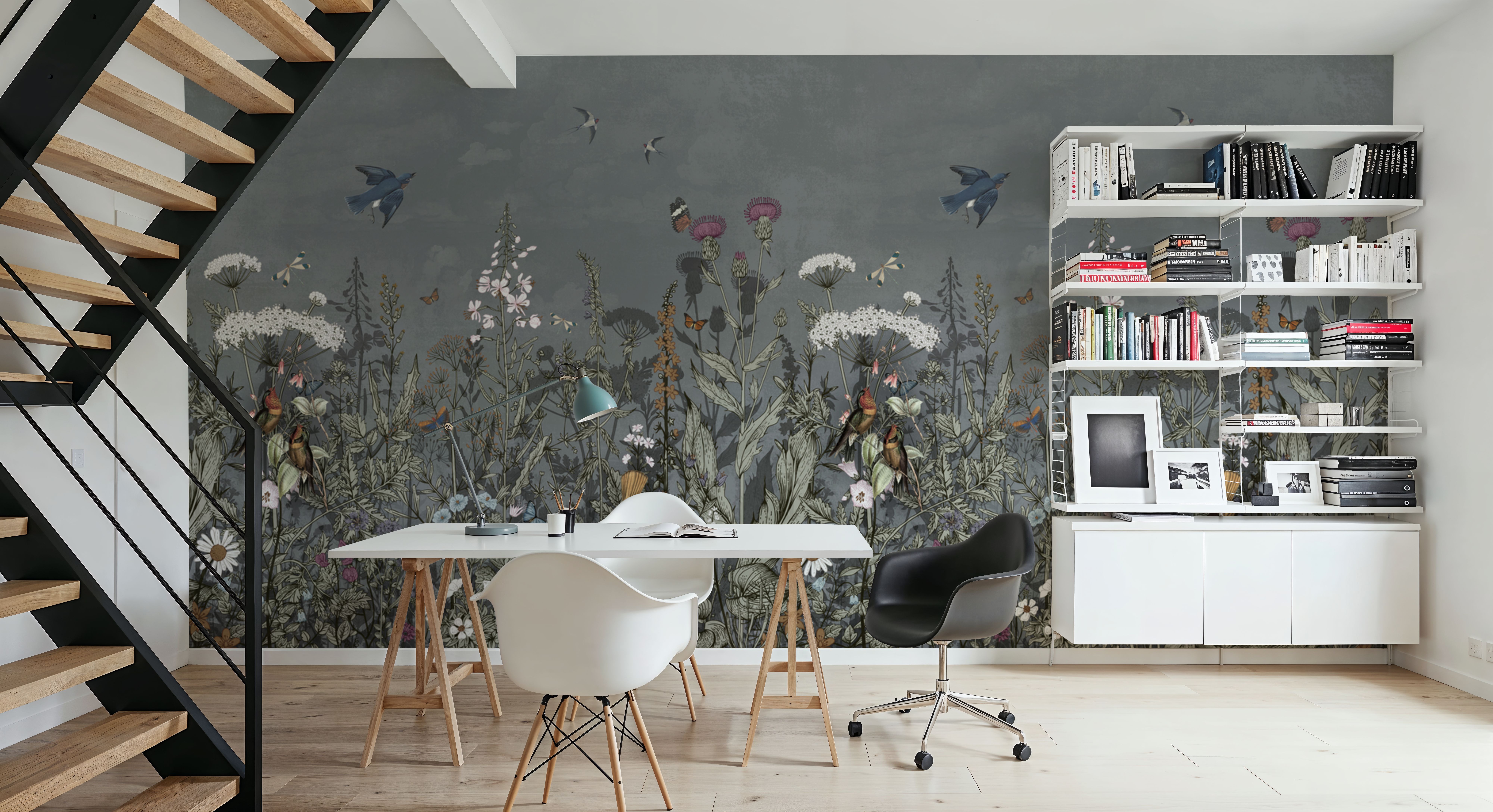 Meadow Finds Gray, Carte da parati