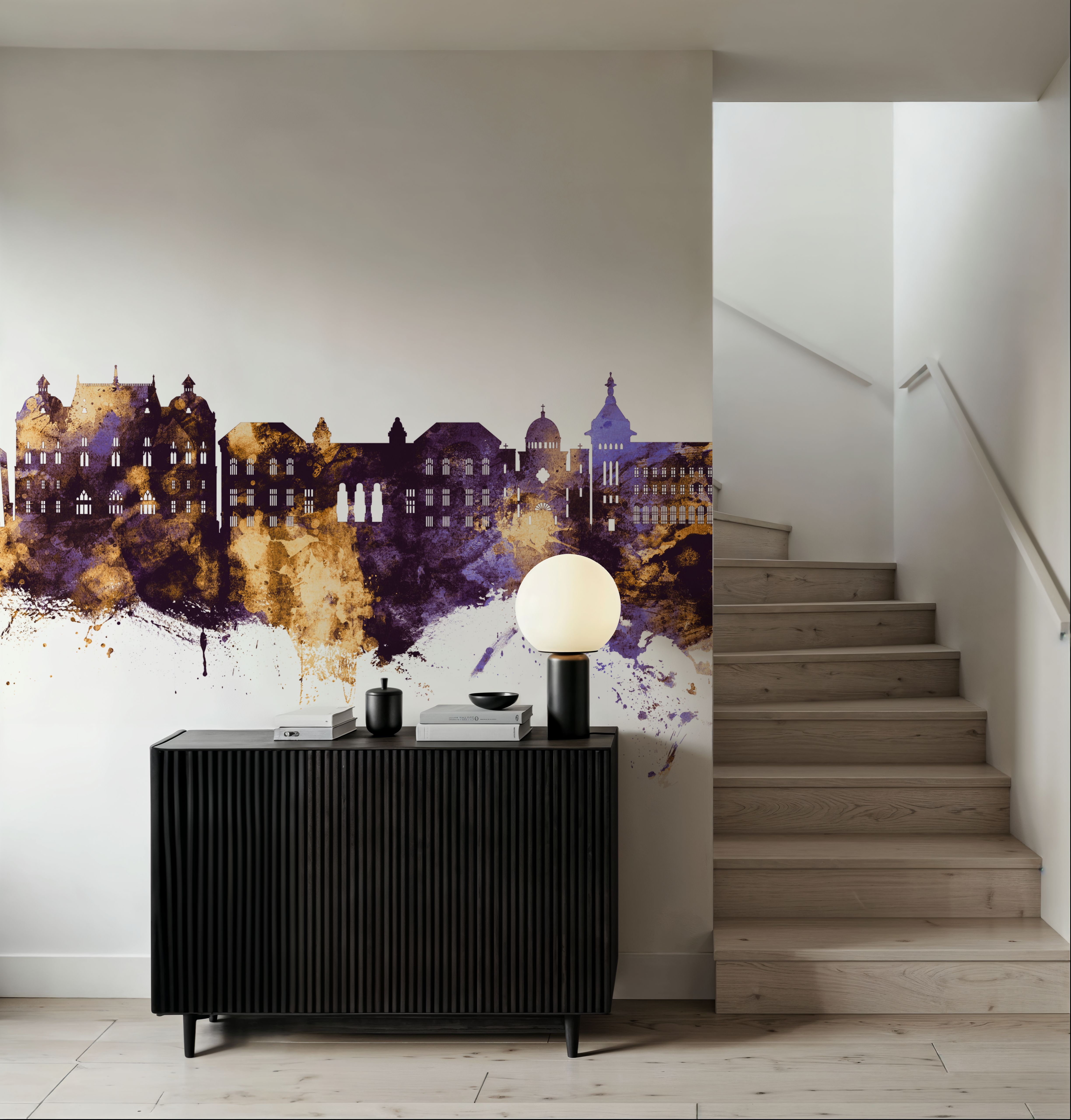 Galaţi Romania Skyline Purple & Gold