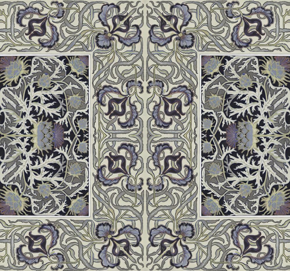 Iris & Thistle Ornament, Periwinkle