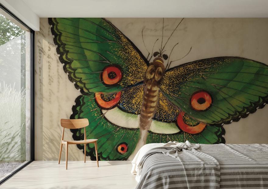 Vintage Green Butterfly