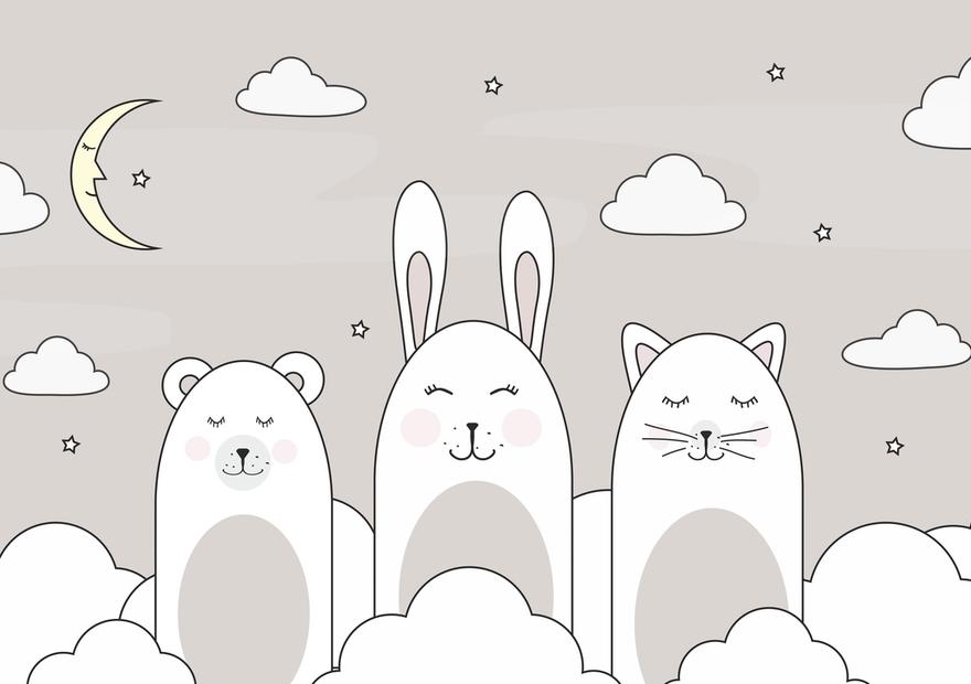 Sleeping Bunny Gray