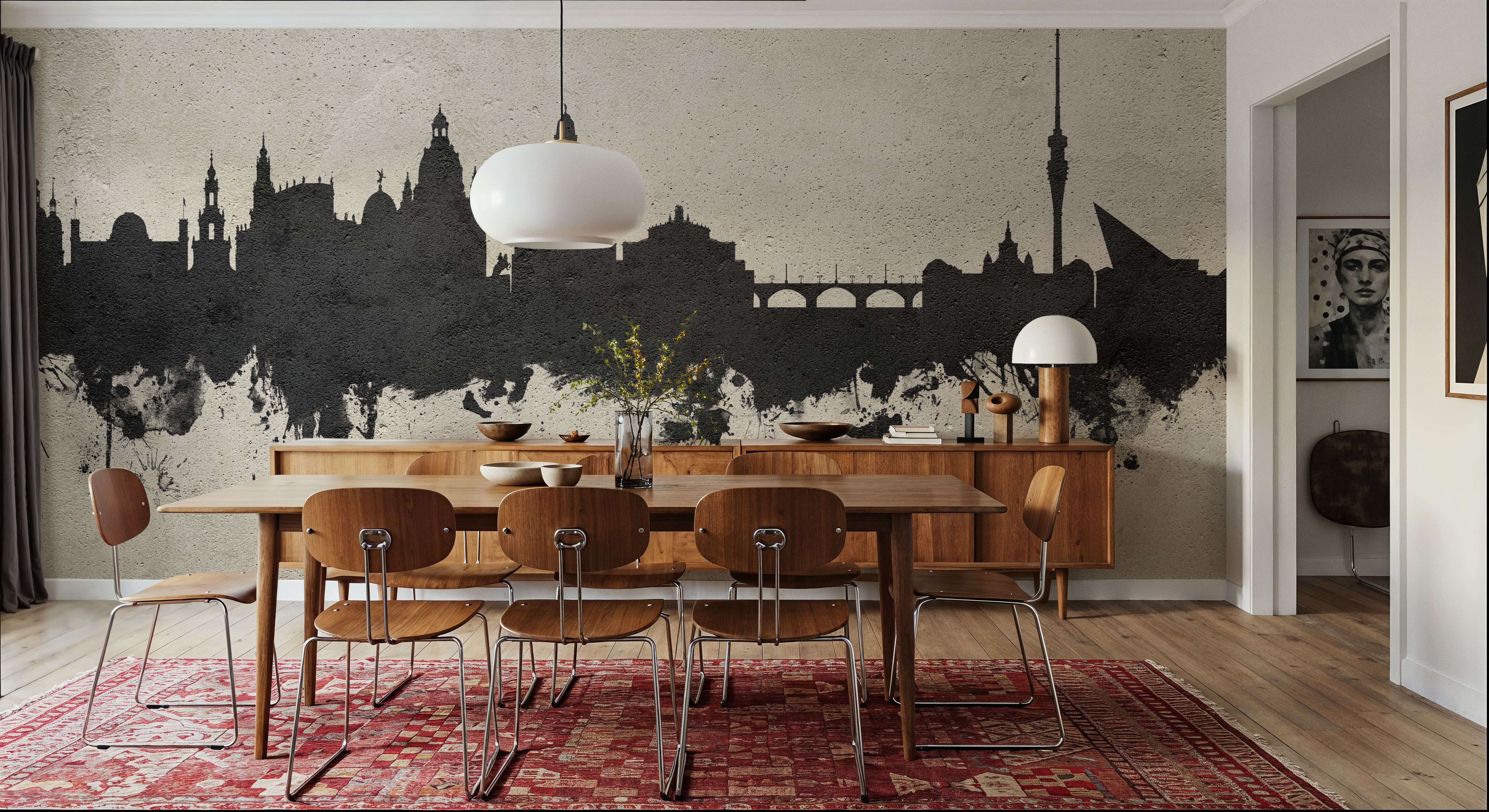 Dresden Germany Skyline Concrete