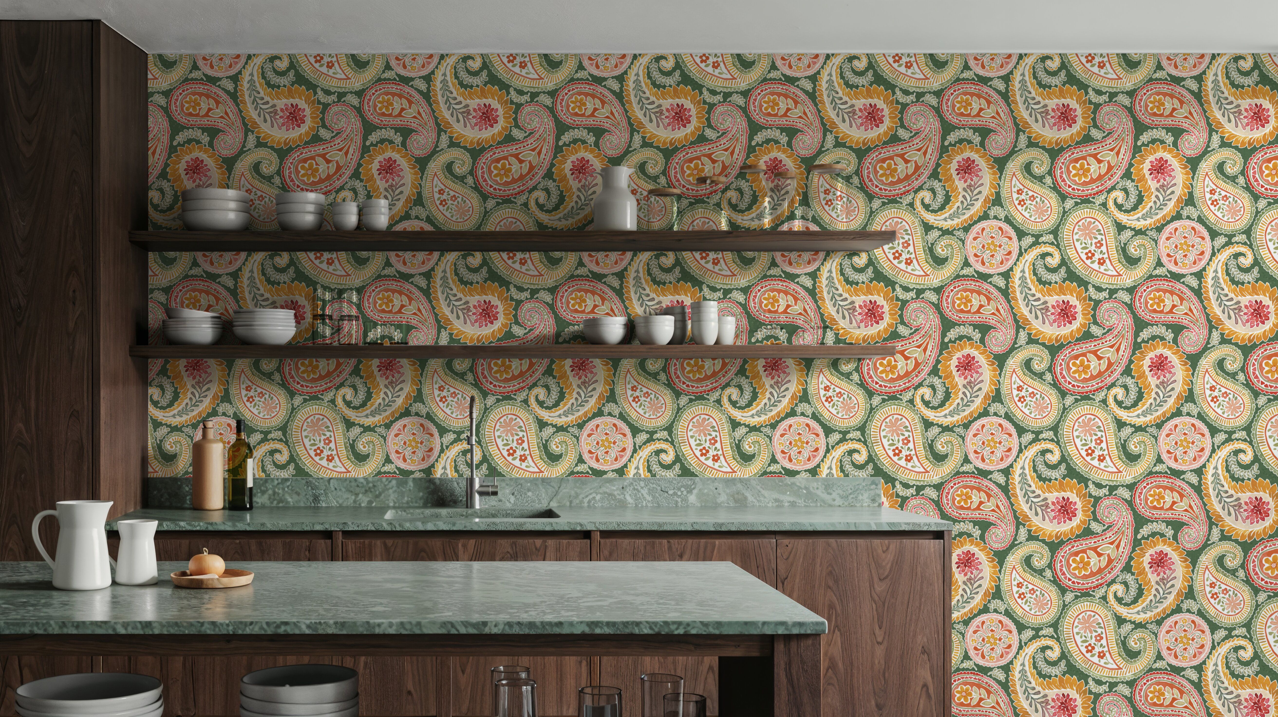 Harvest Paisley Green