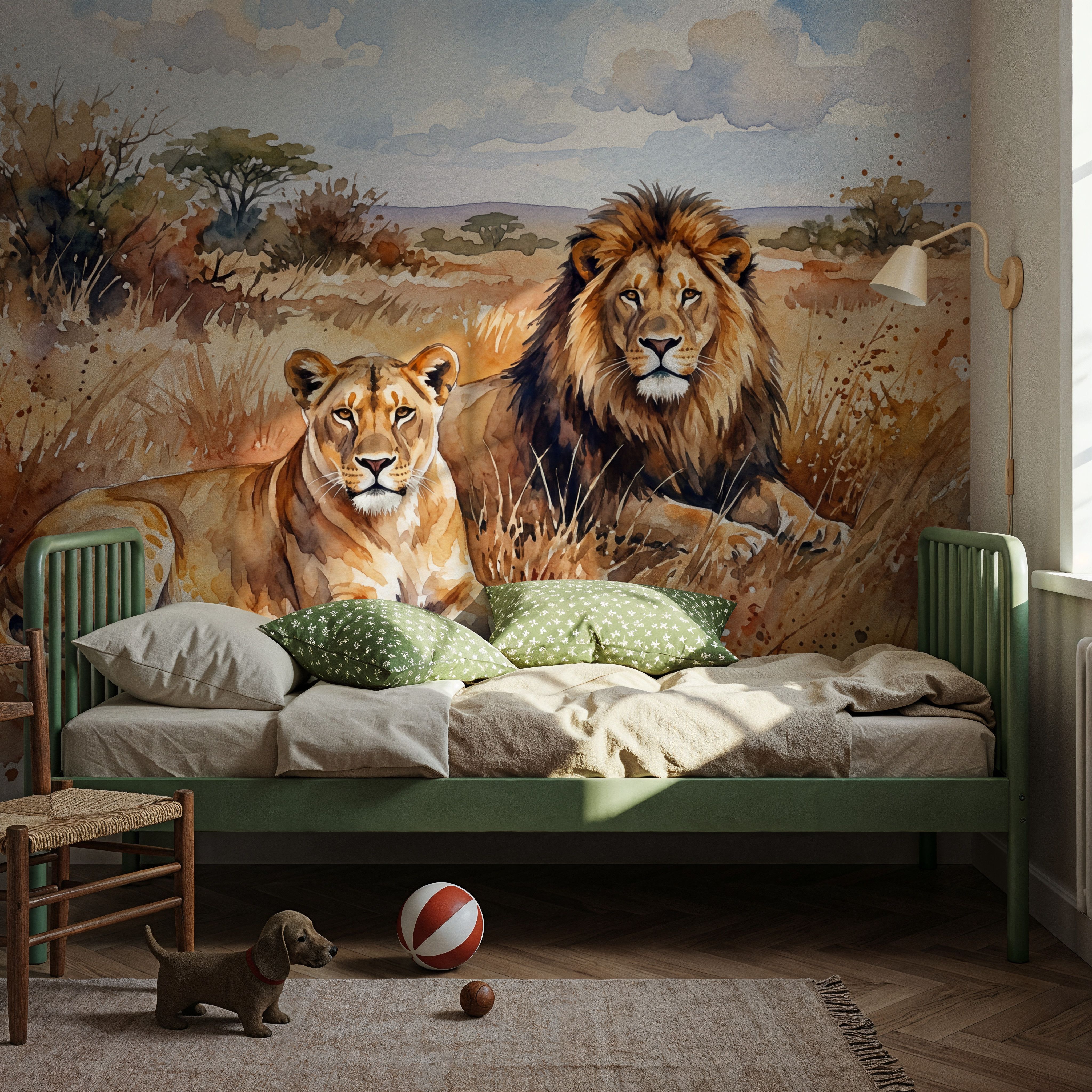 Lions II - Watercolor Predators Series