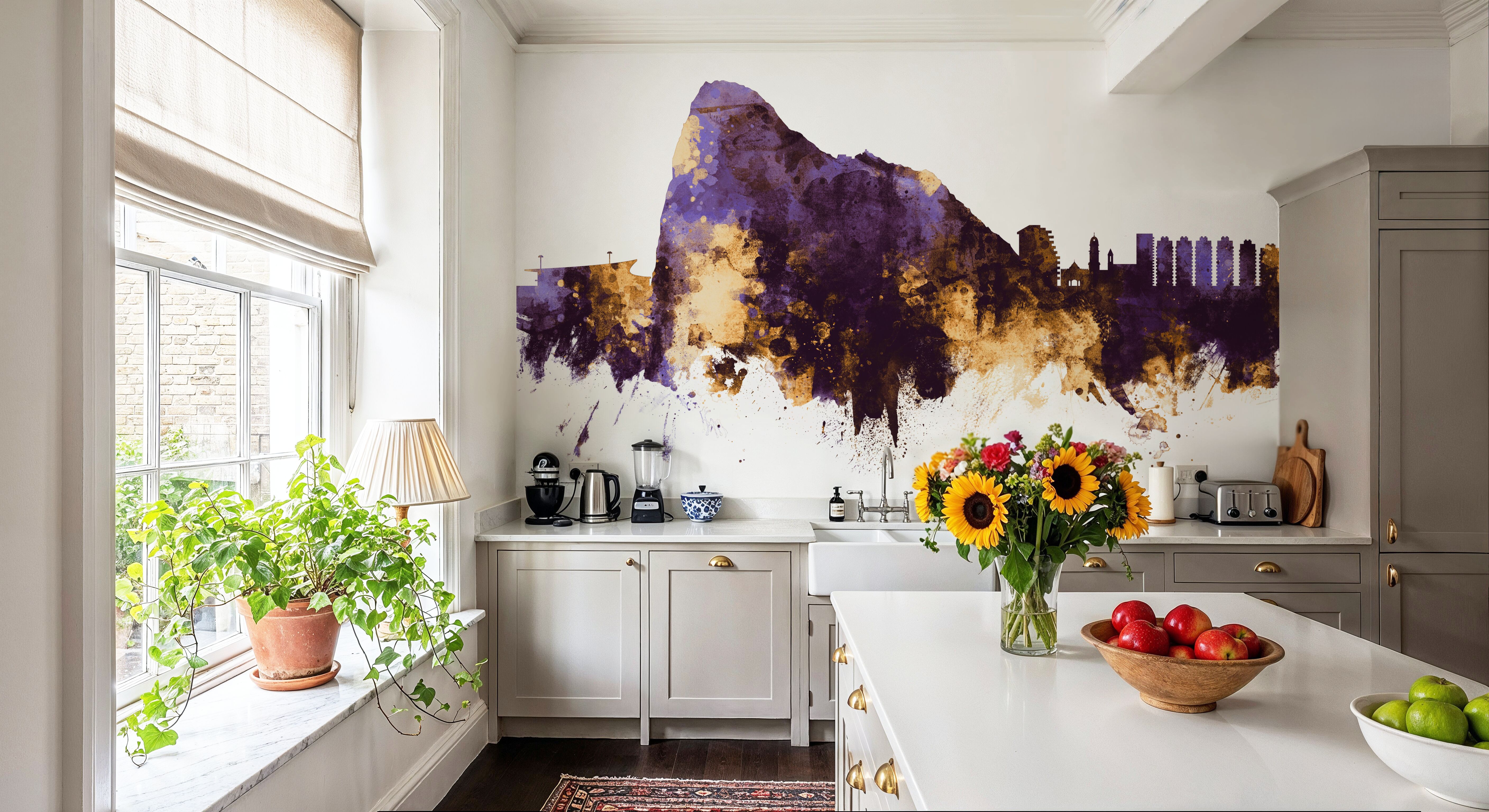 Gibraltar Skyline Purple & Gold