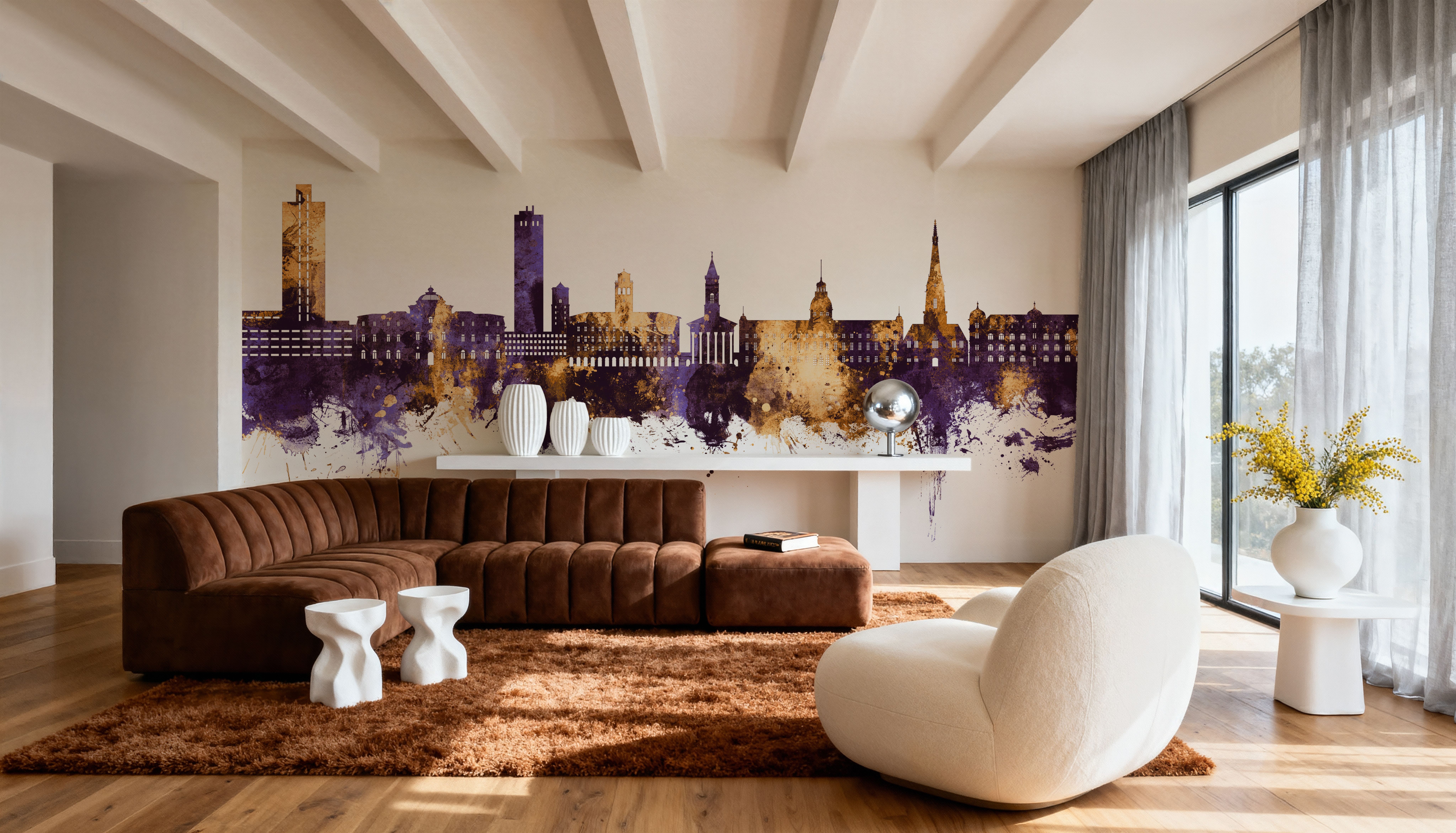 Karlsruhe Germany Skyline Purple & Gold