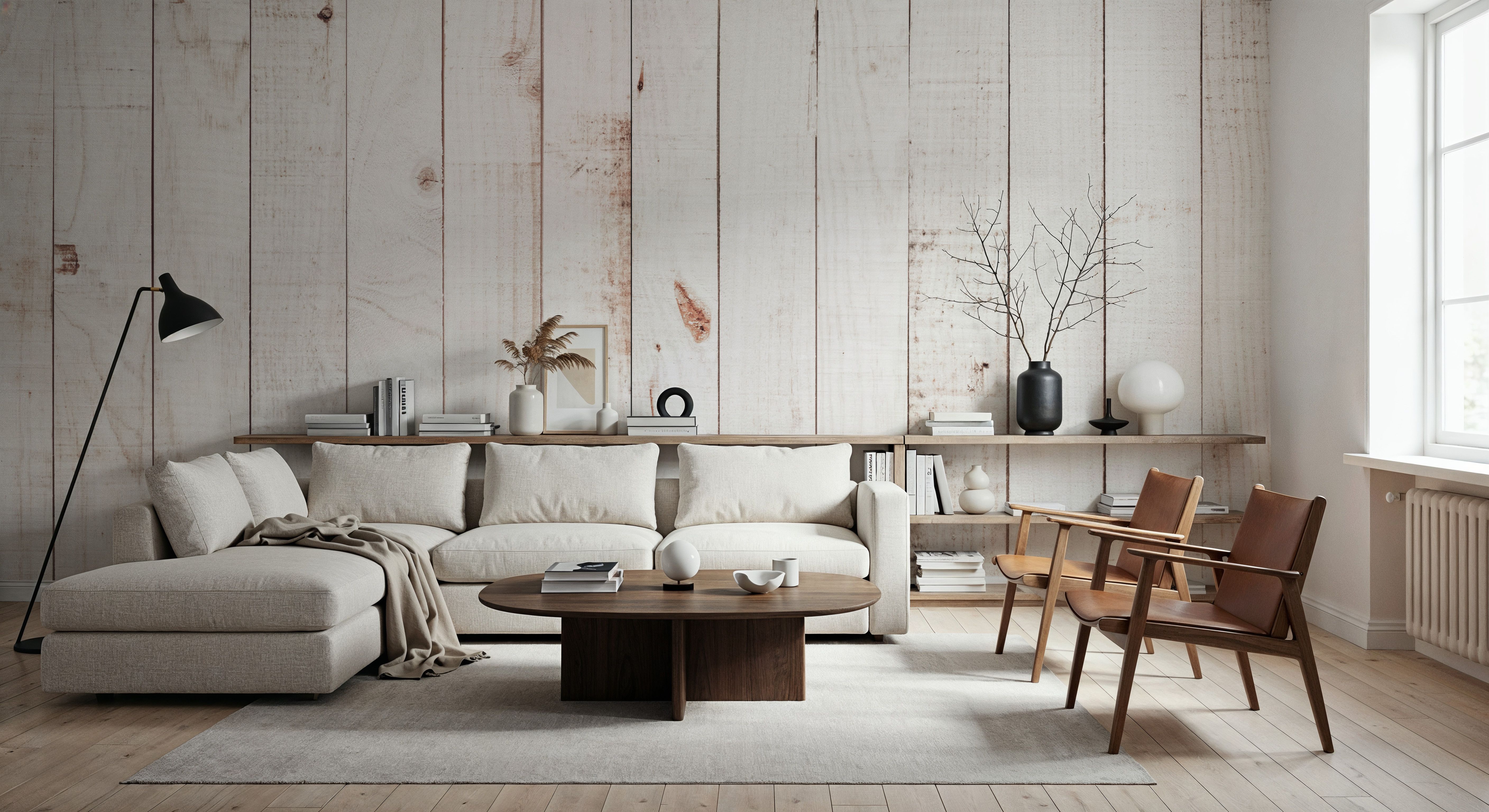 White Wooden Planks, Wallpaper