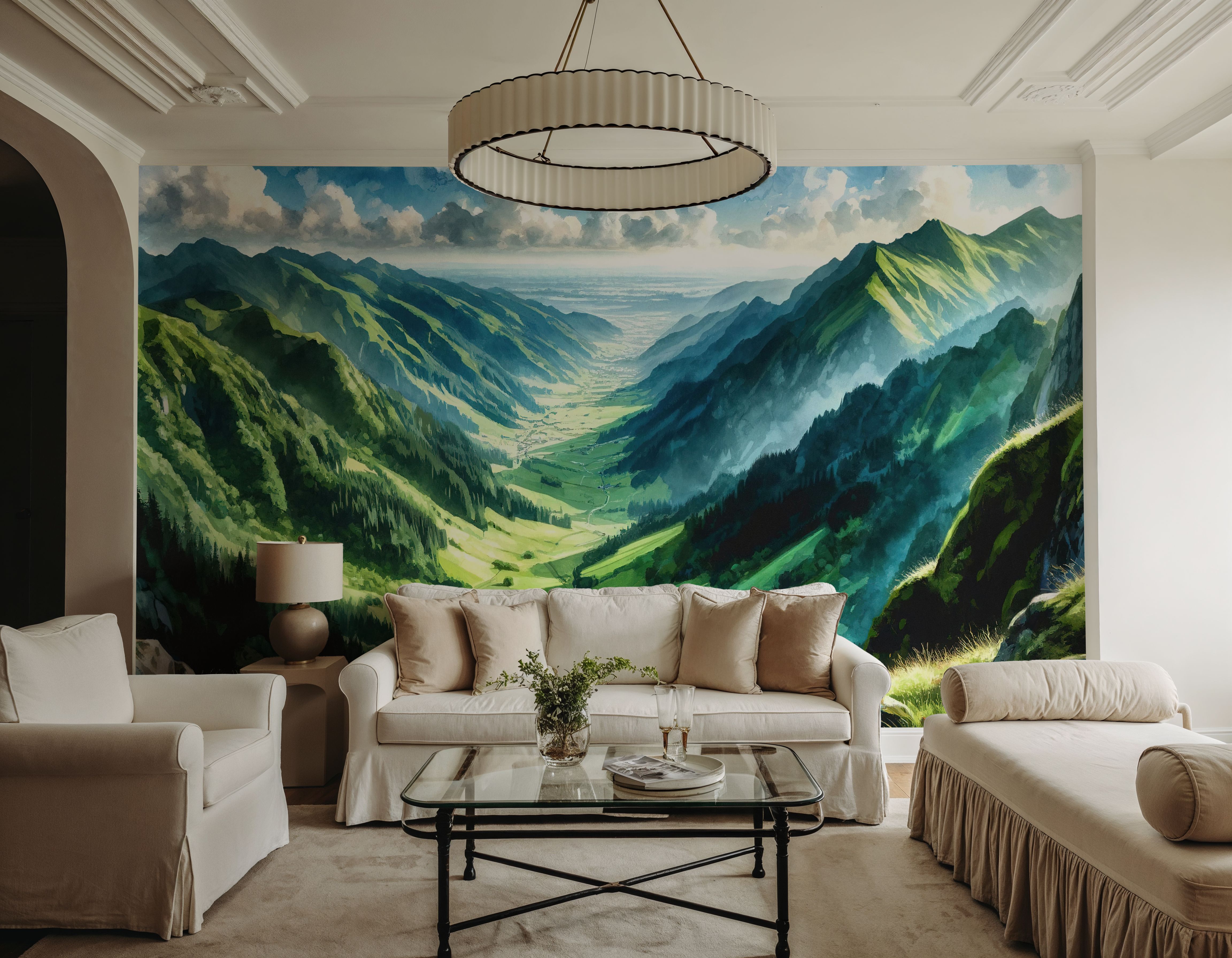 Expansive Mountain Valley Landscape