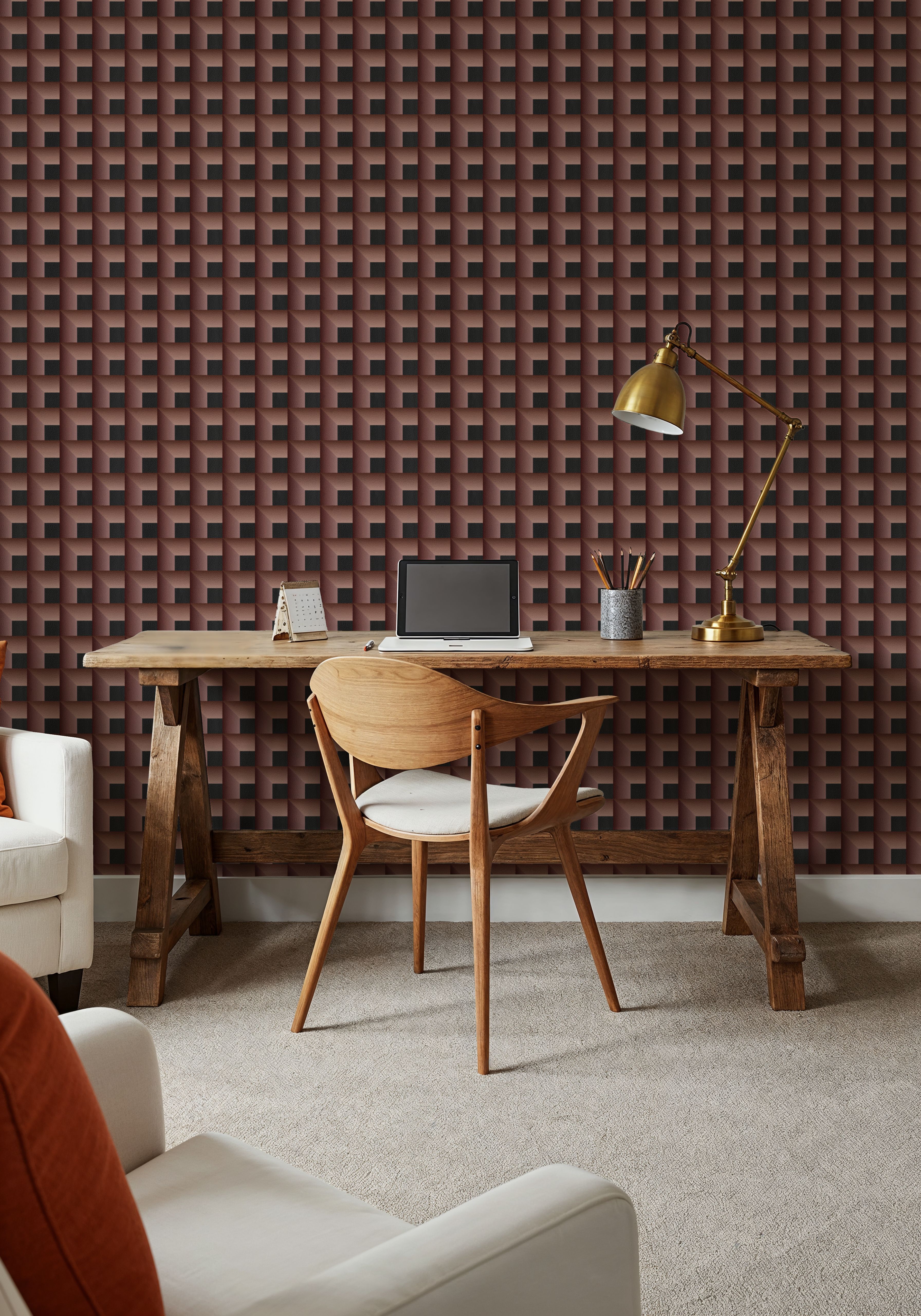 Decorative Cubes, Terracotta