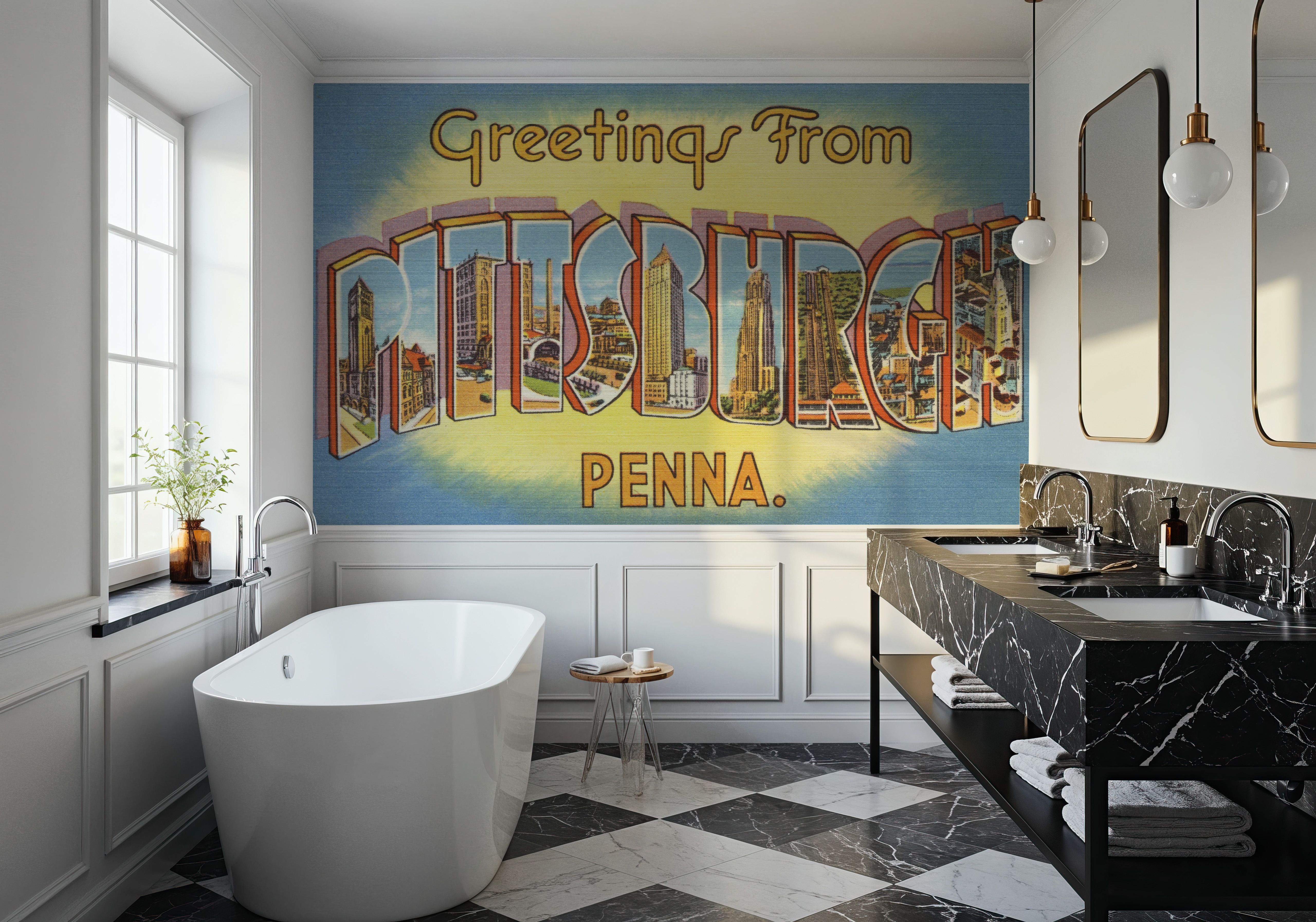 Greetings from Pittsburgh - Screenprint Postcard