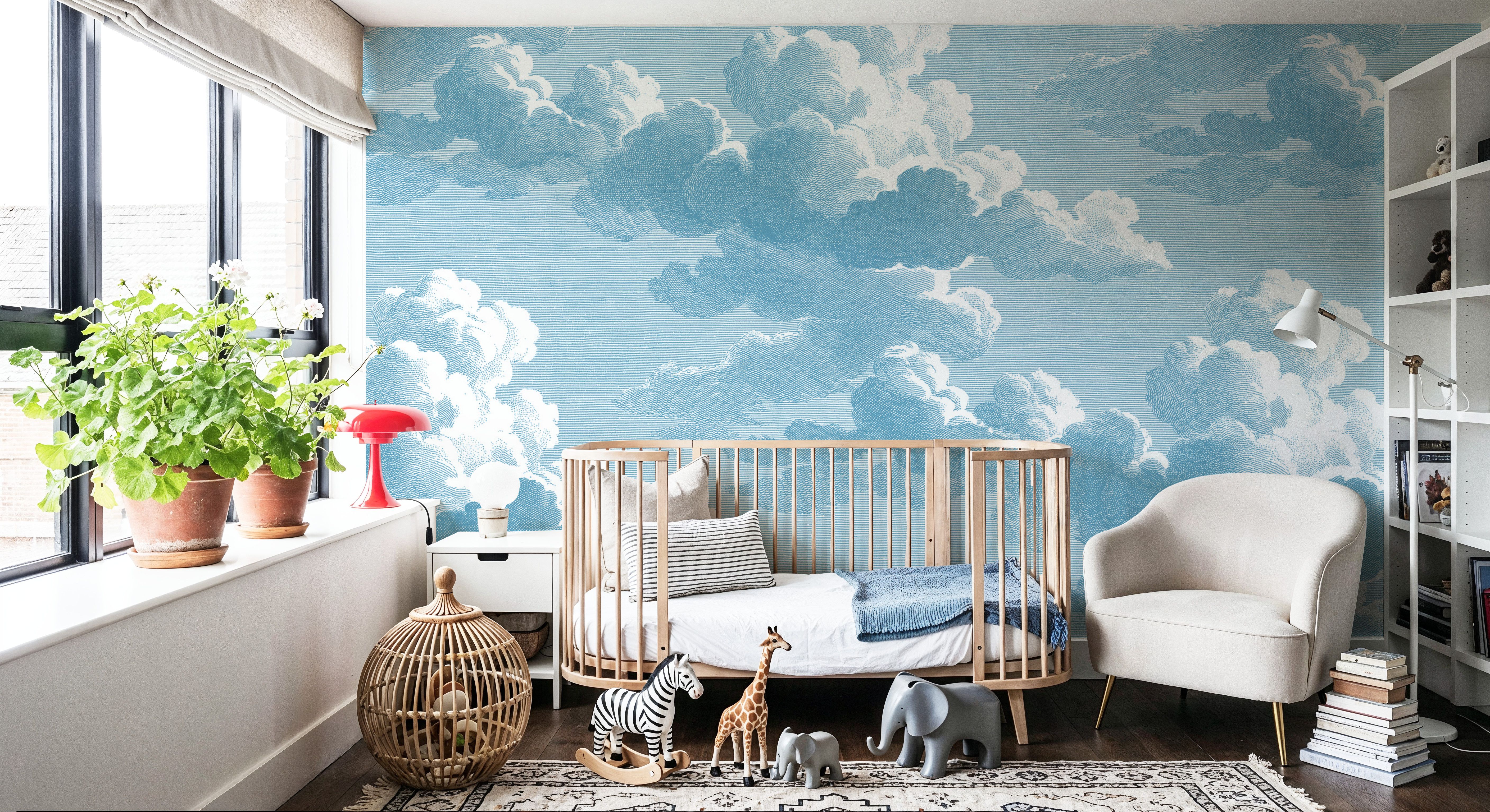 Intaglio Clouds, Washed Demin