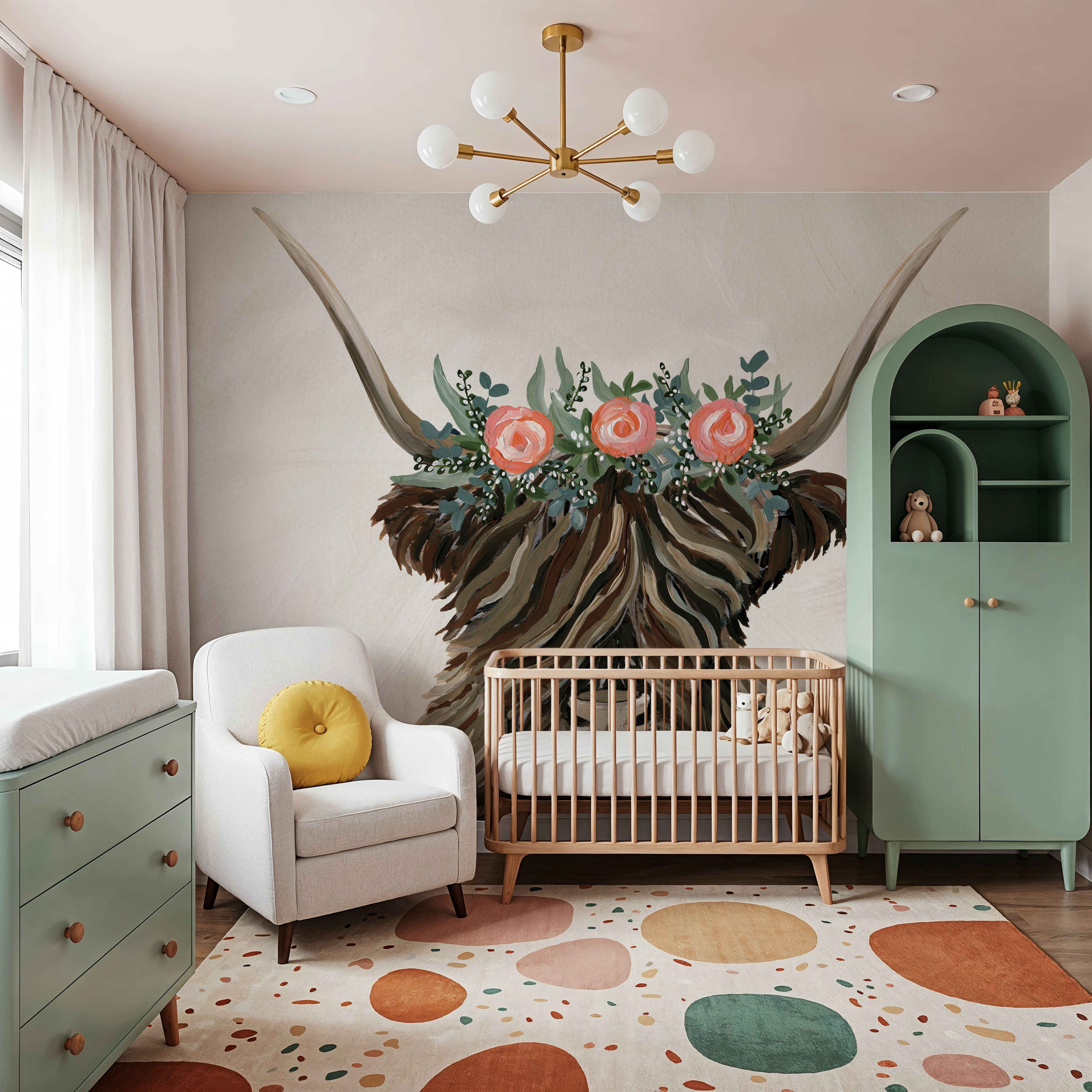 Longhorn with Rose Crown Texture