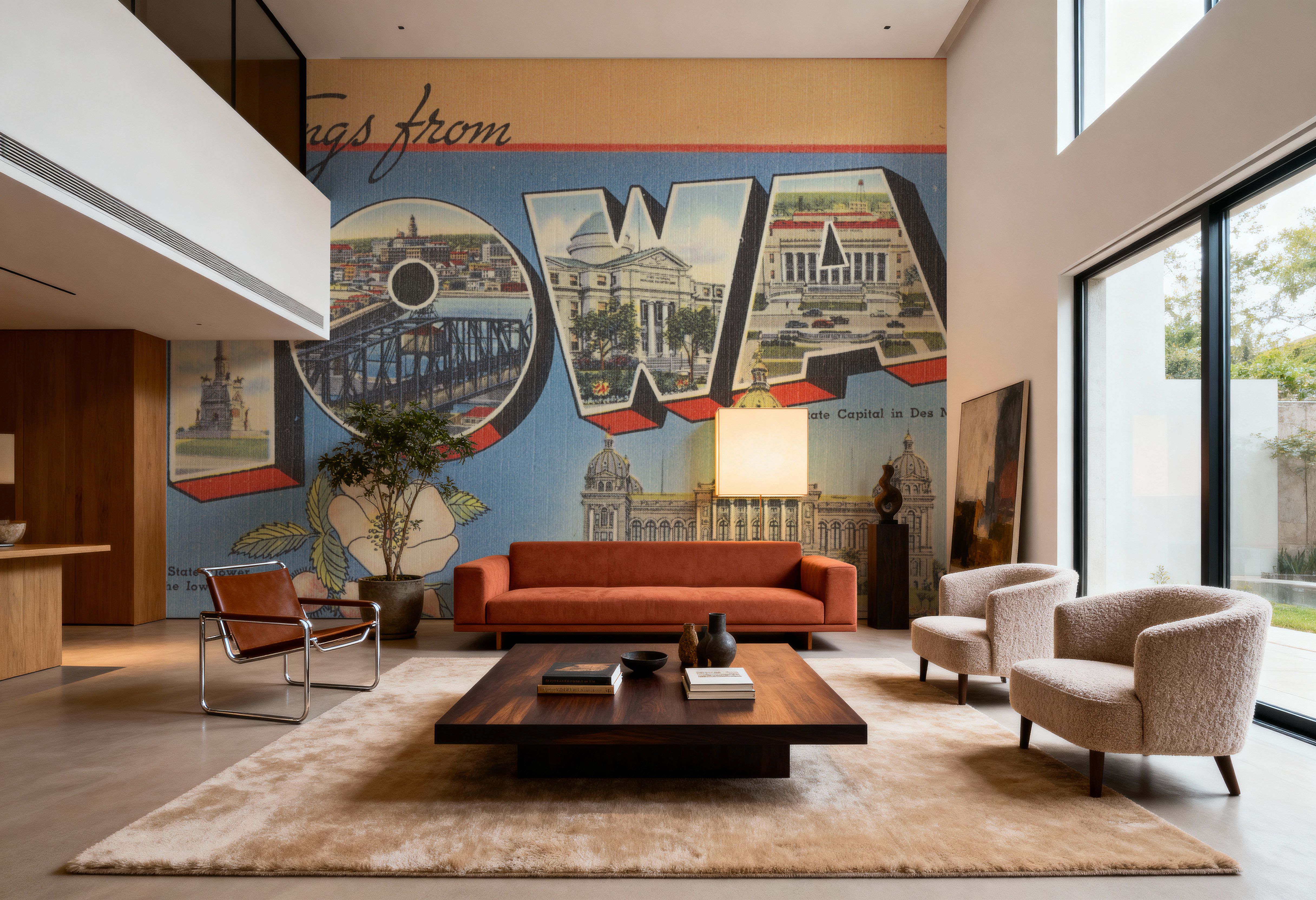 Greetings from Iowa - Screenprint Postcard