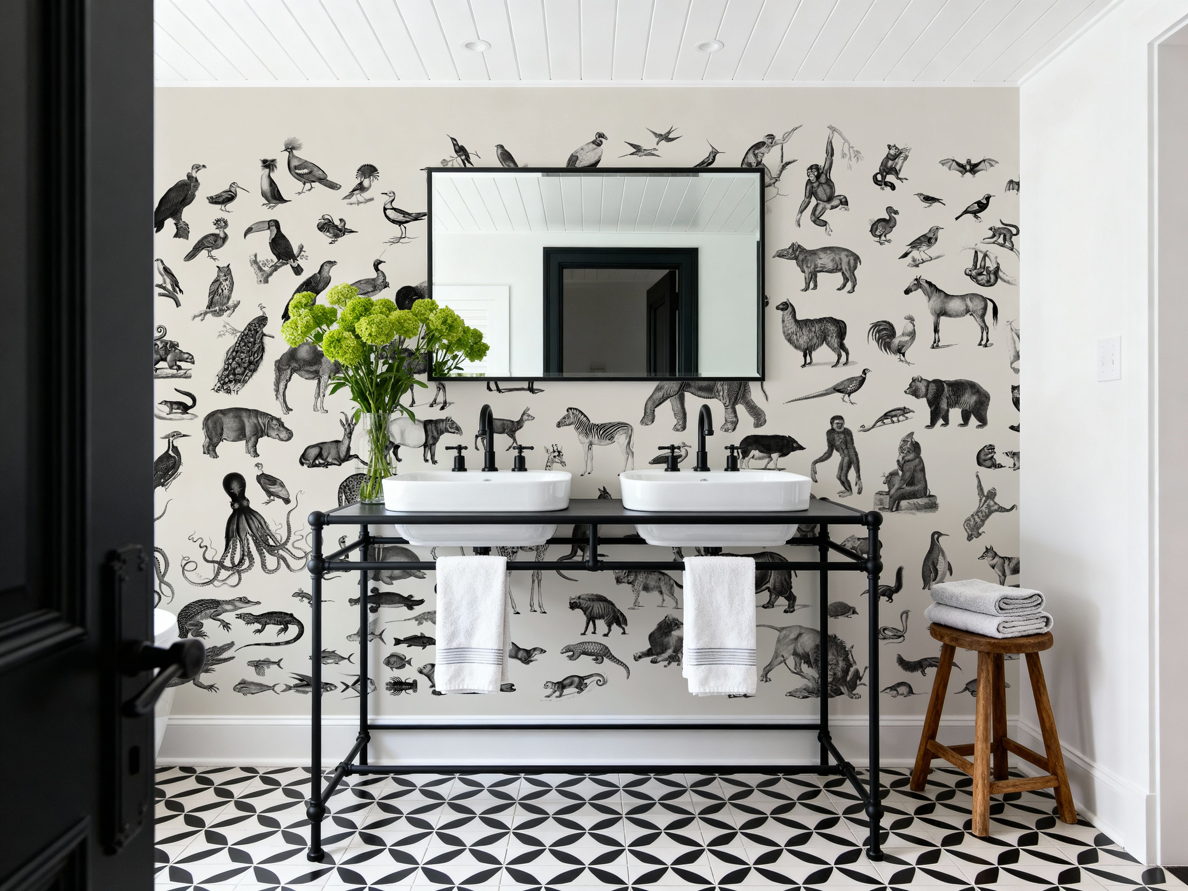 Vintage Animals, Black