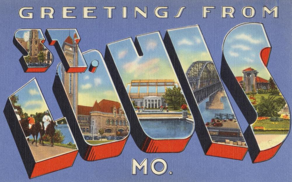 Greetings from St Louis - Screenprint Postcard