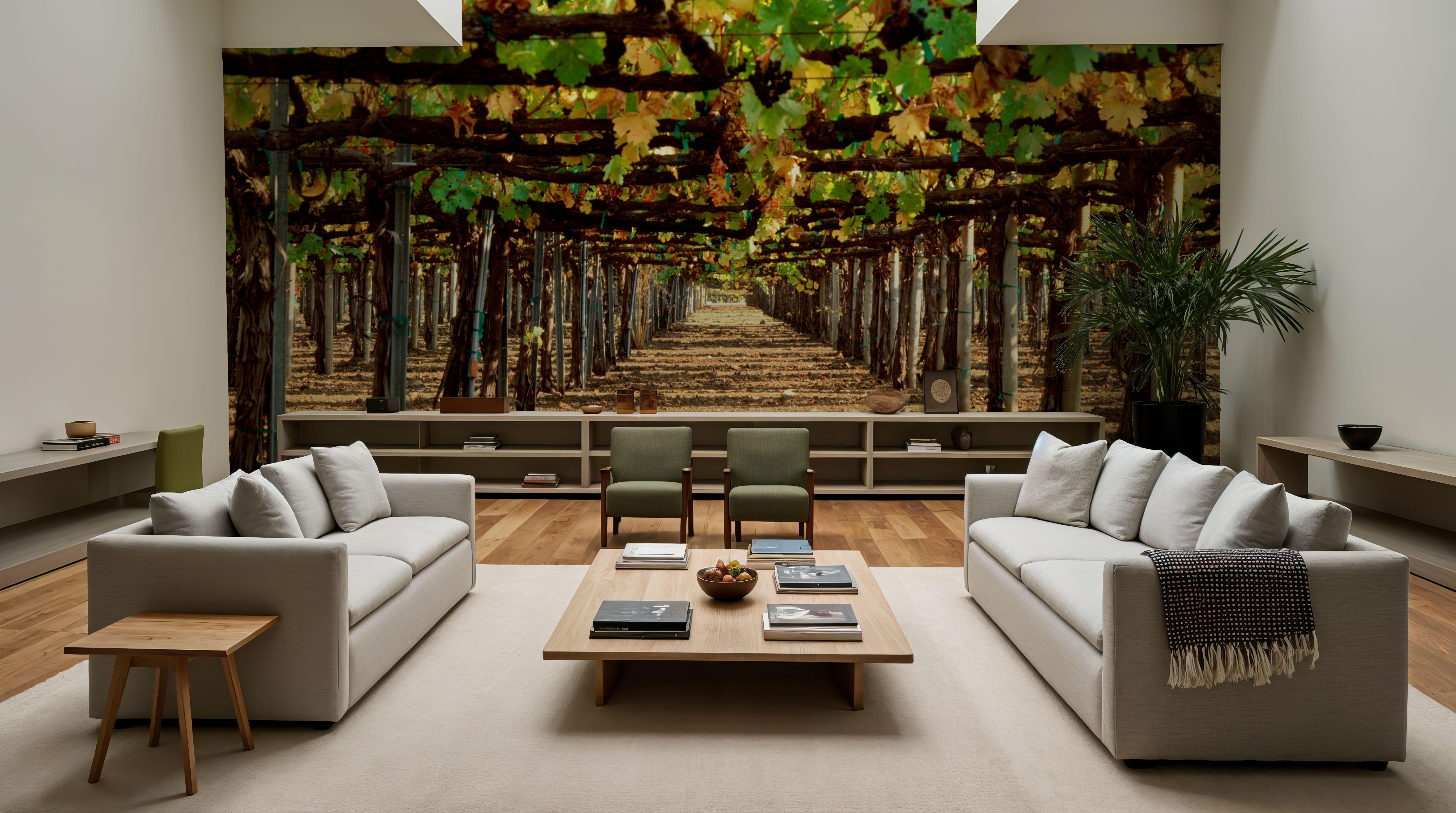 Vineyard Roofing, Papel pintado