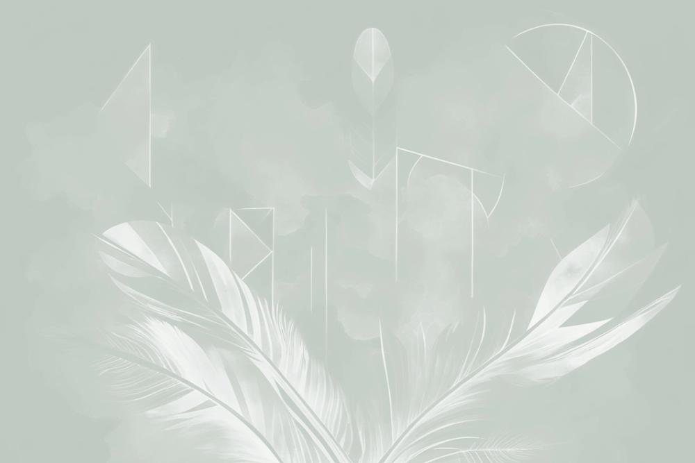 Solid Feather Geometry Green