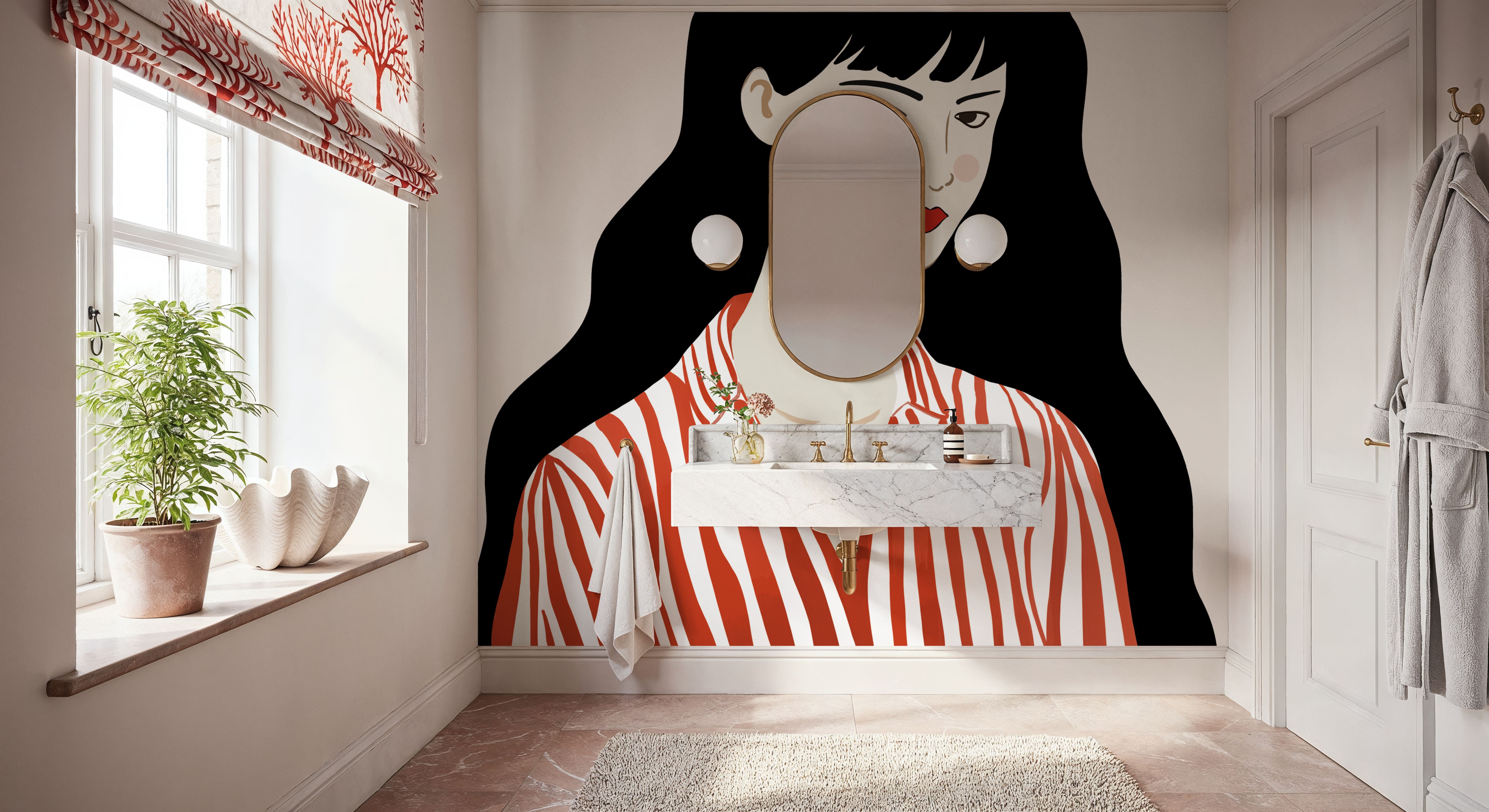 Woman in Striped Blouse I