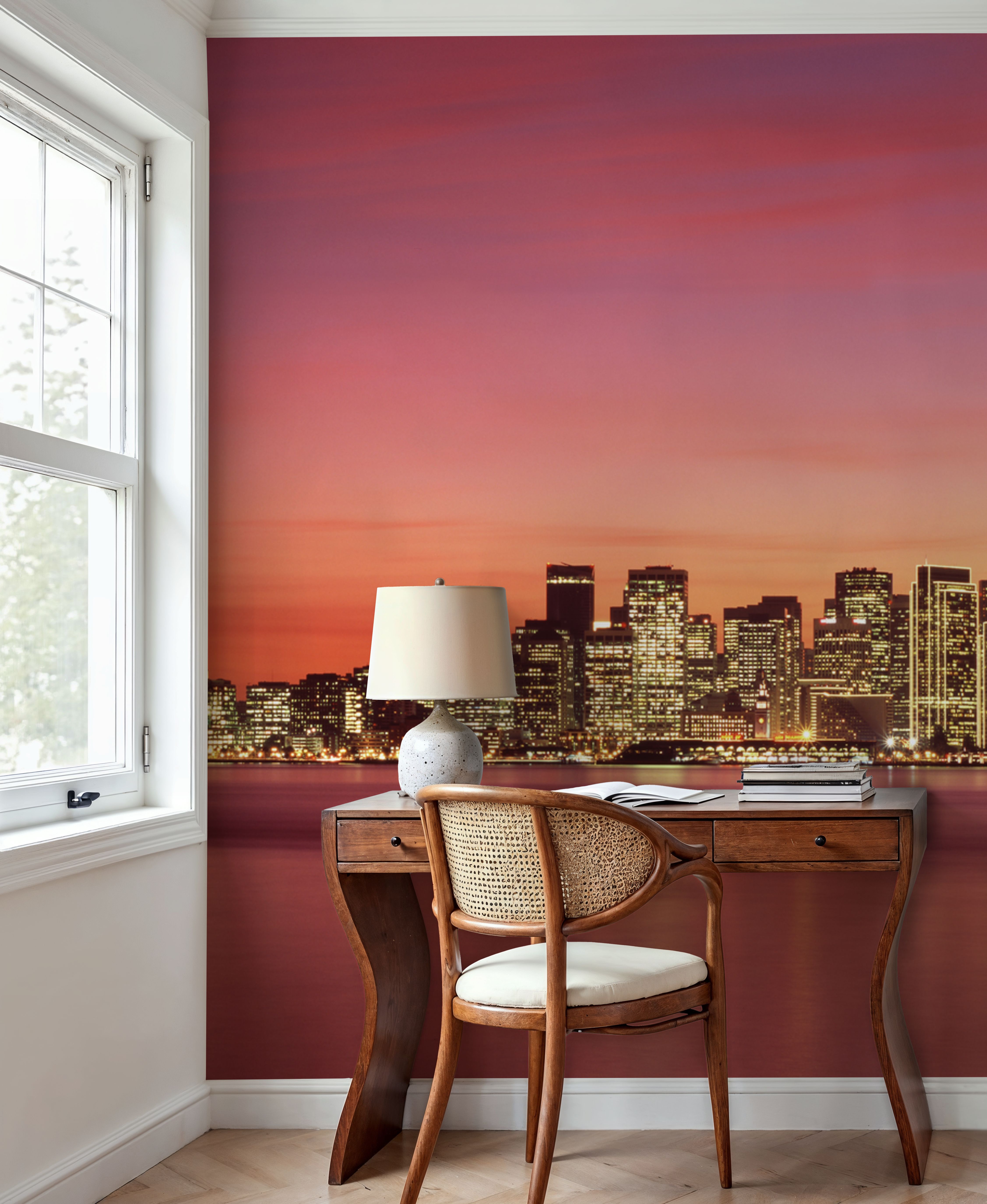 Red Gradient Twilight Metropolis