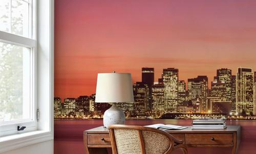Red Gradient Twilight Metropolis