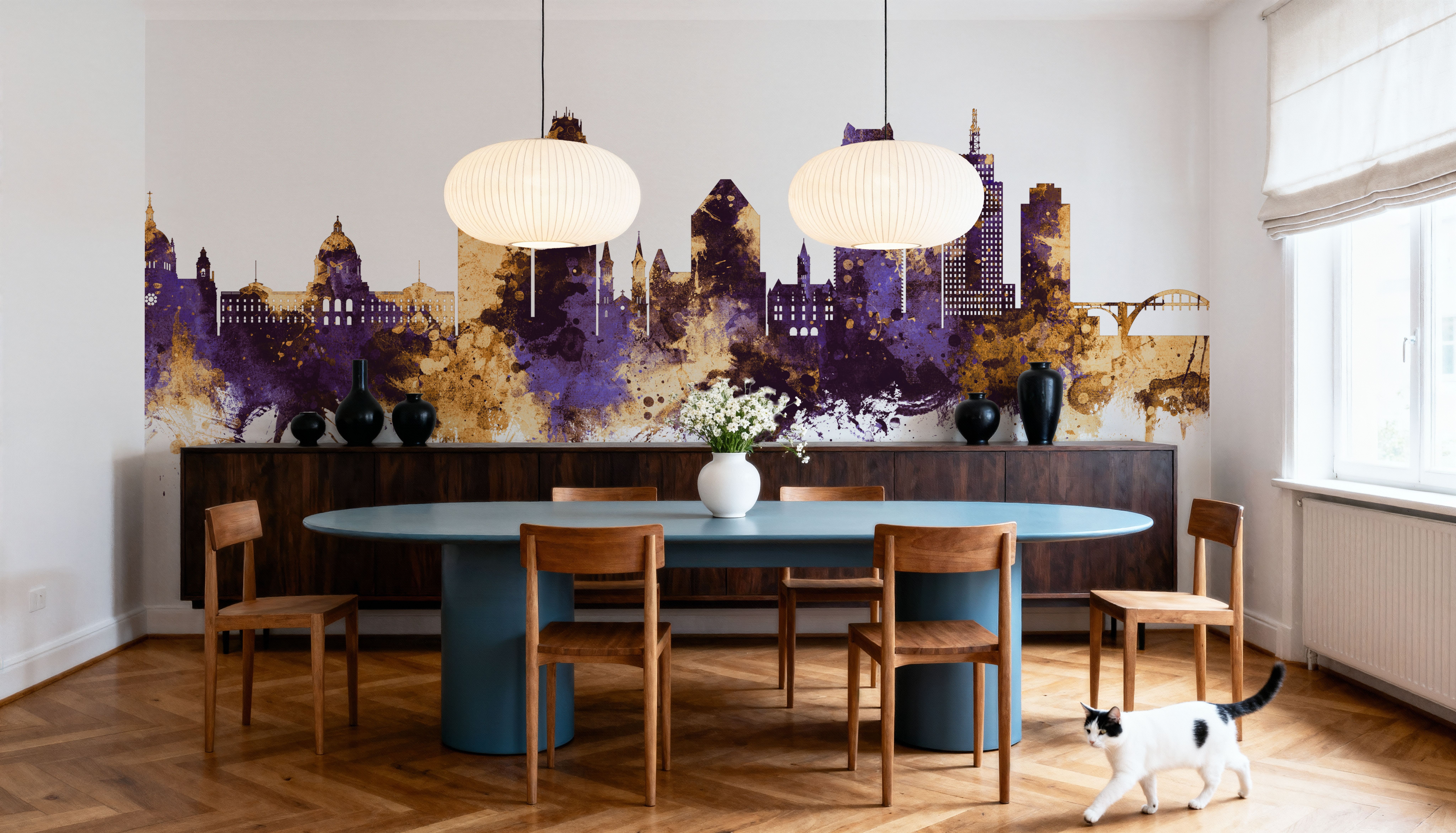 Saint Paul Minnesota Skyline Purple & Gold