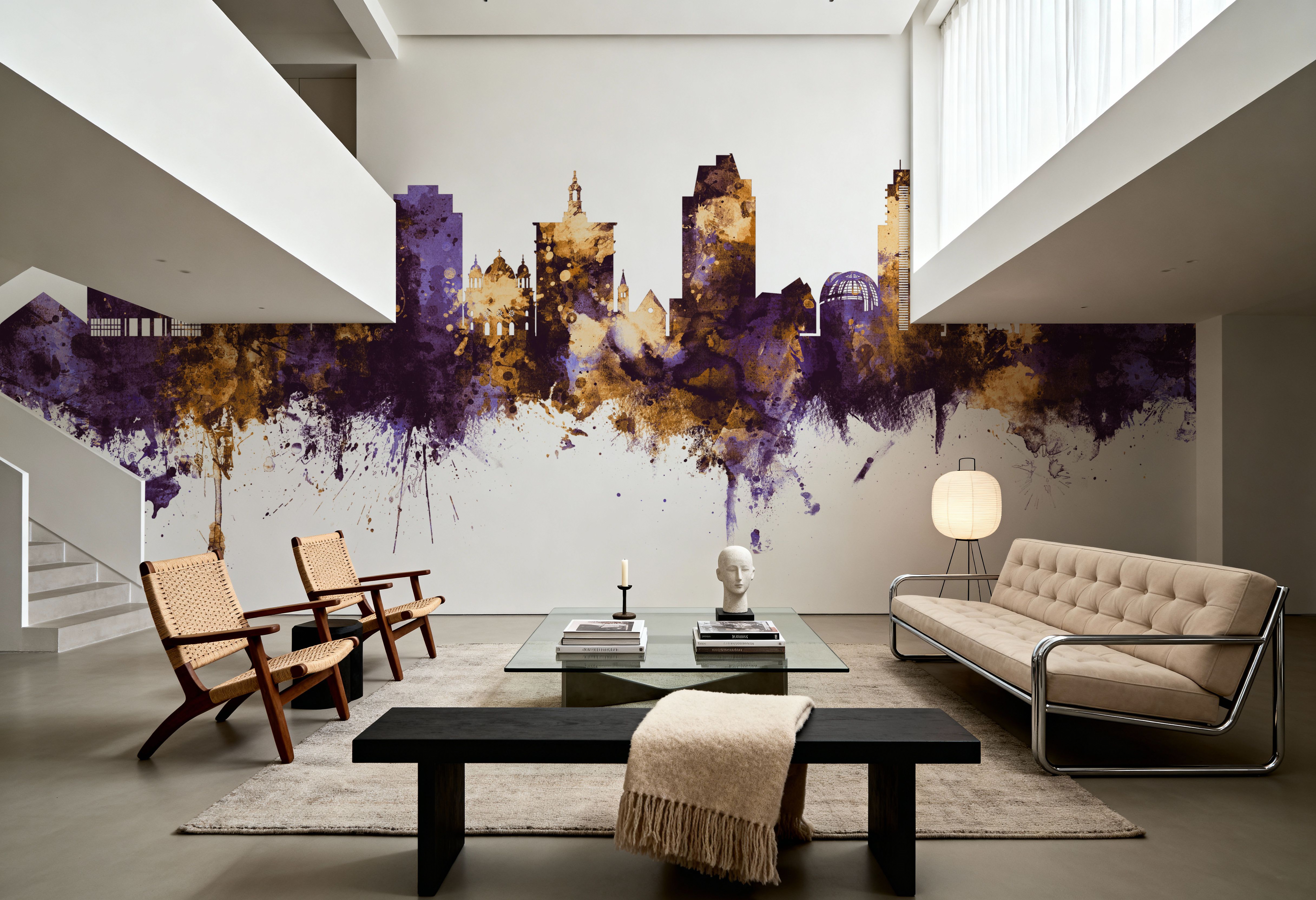 San Jose California Skyline Purple & Gold