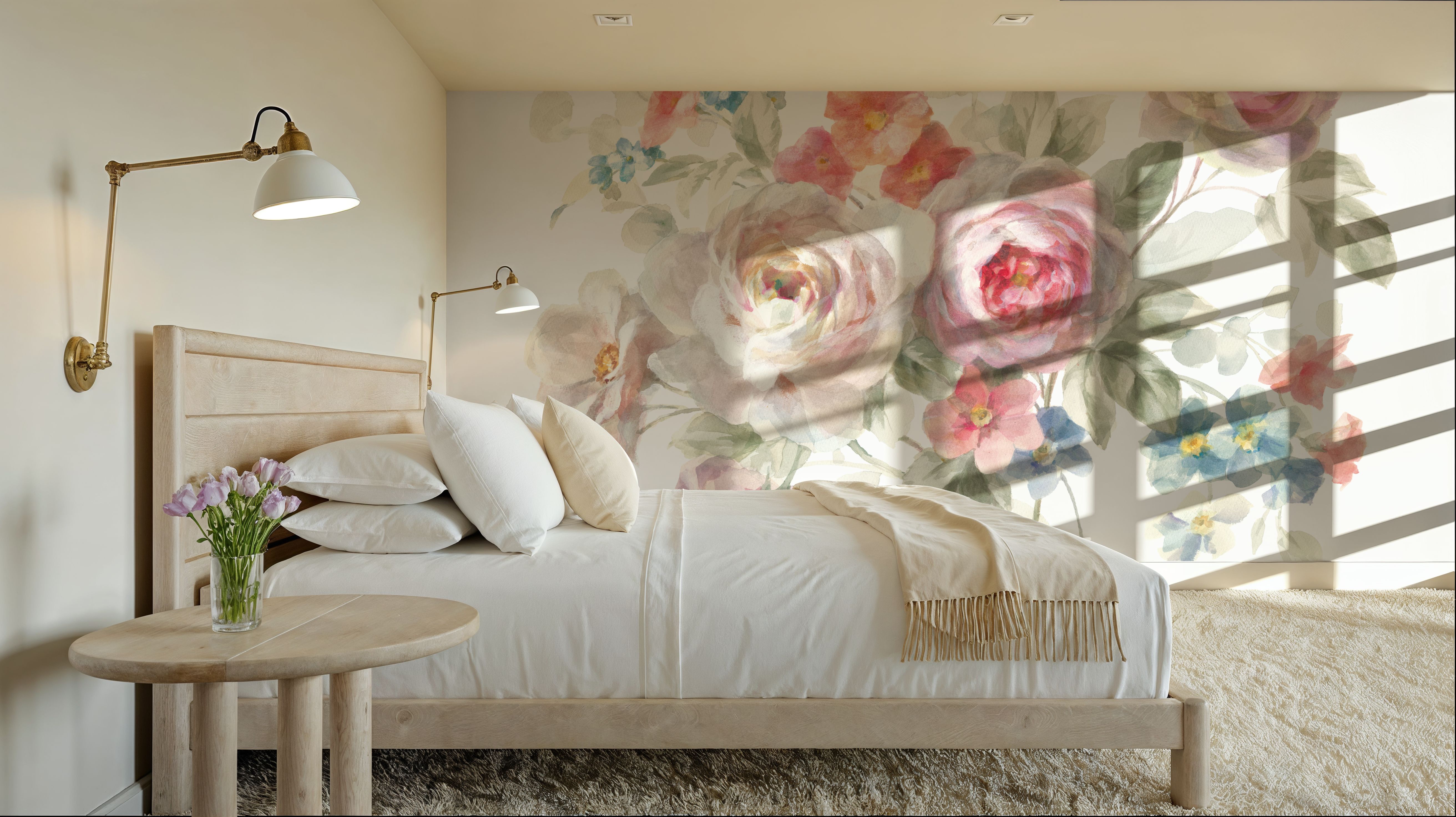 Cottage Garden on White