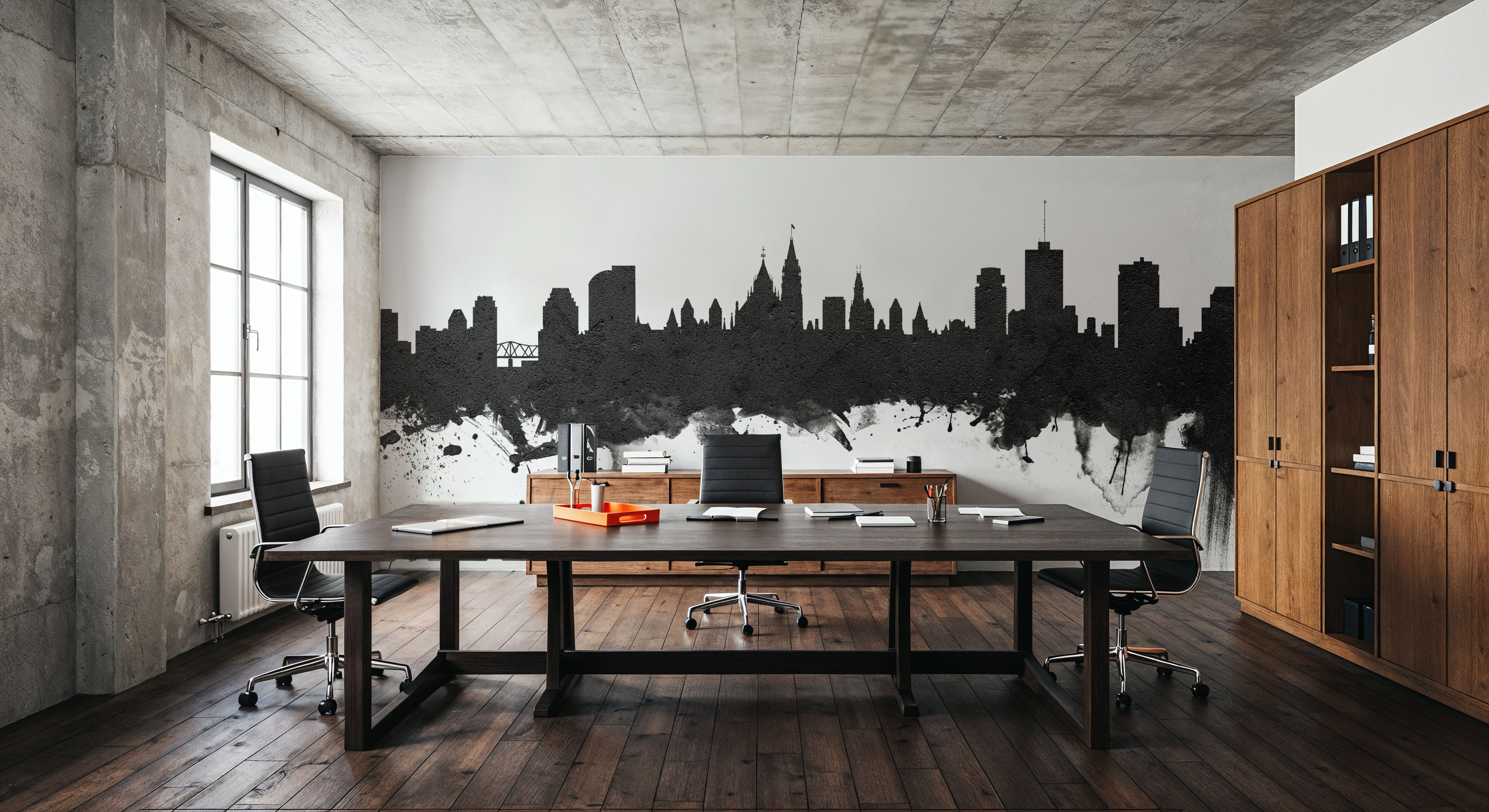 Ottowa Canada Skyline Black & White