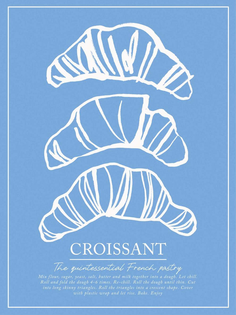 Breakfast Doodles VI Blue