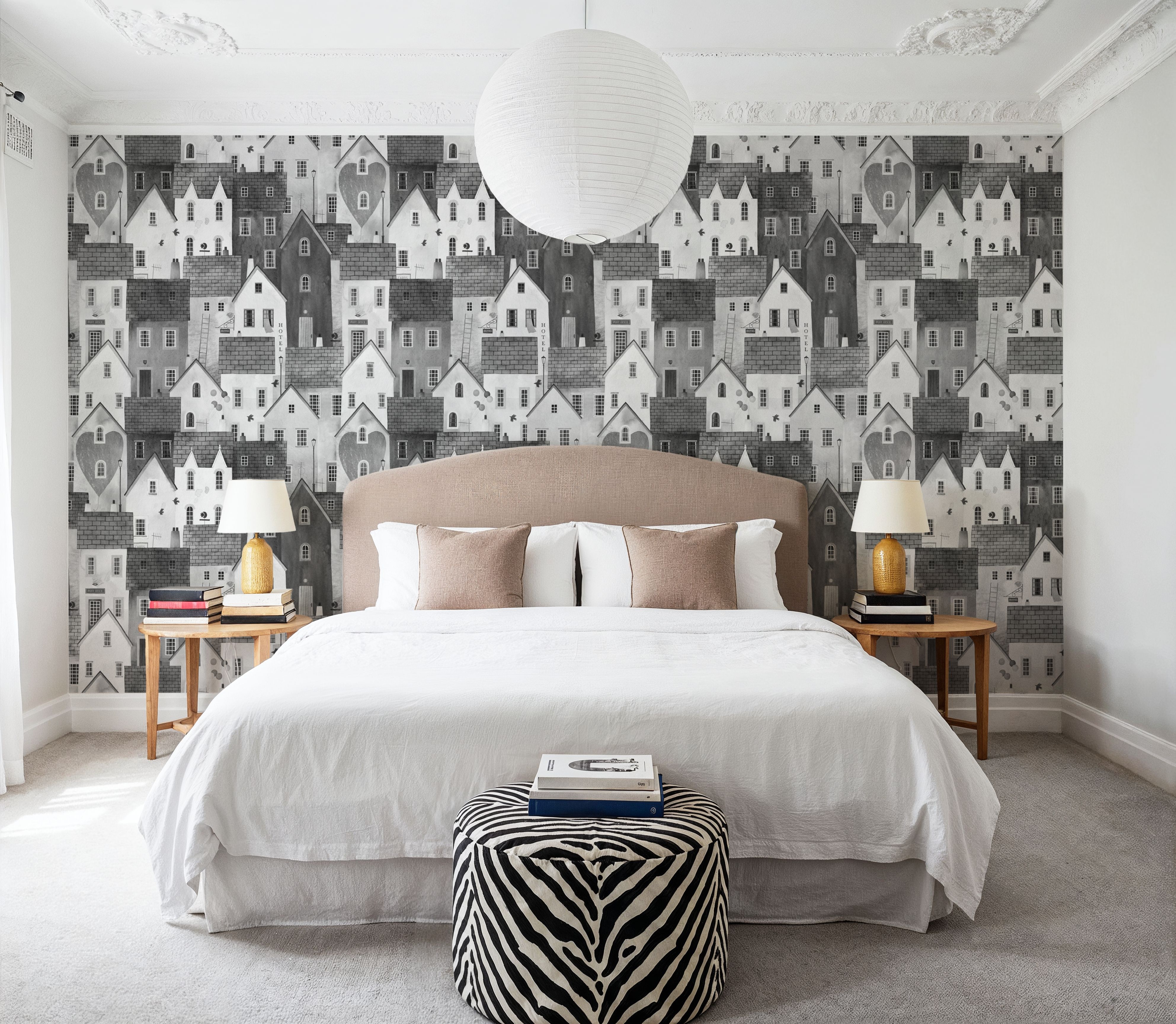 Small Town Houses, Black & White