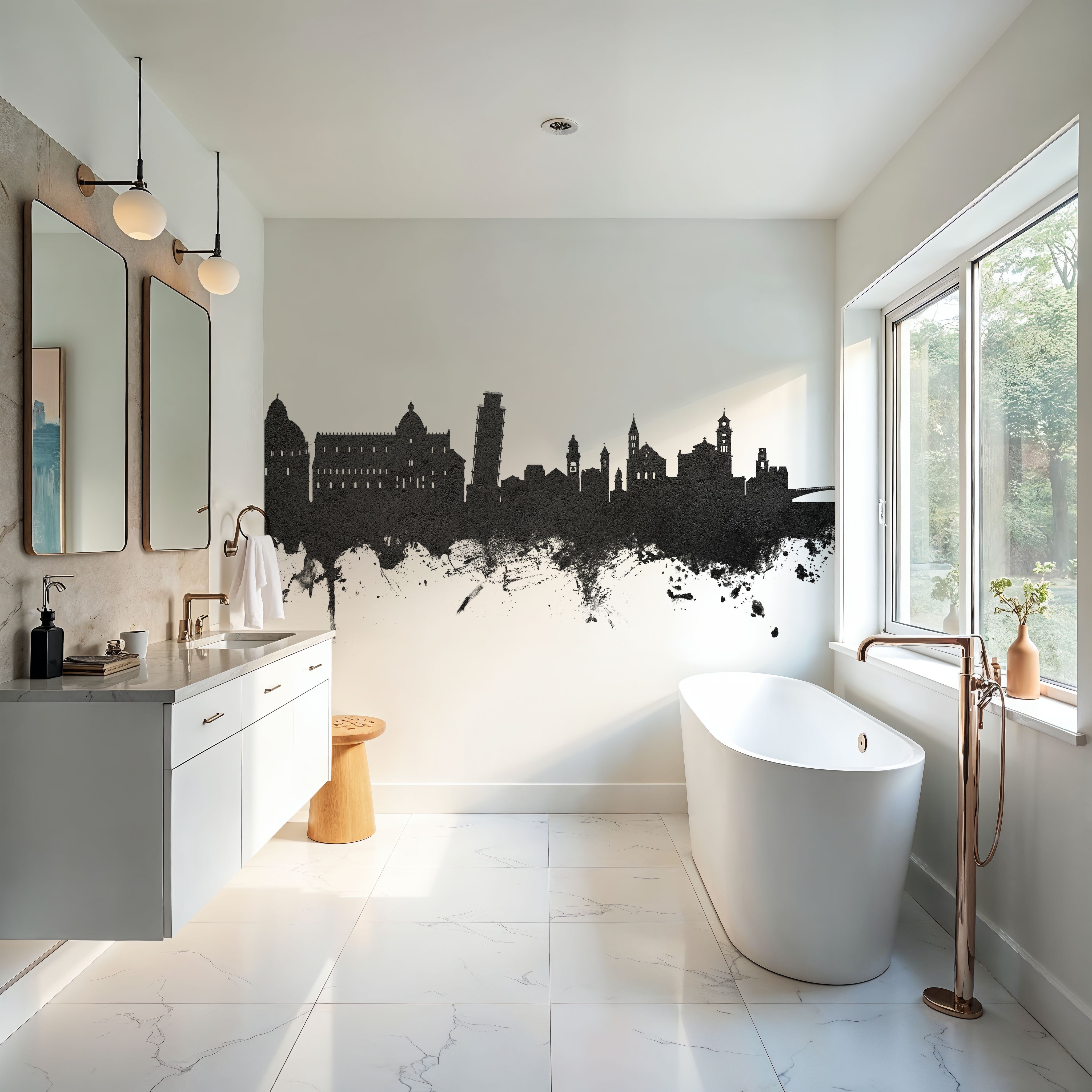 Pisa Italy Skyline Black & White