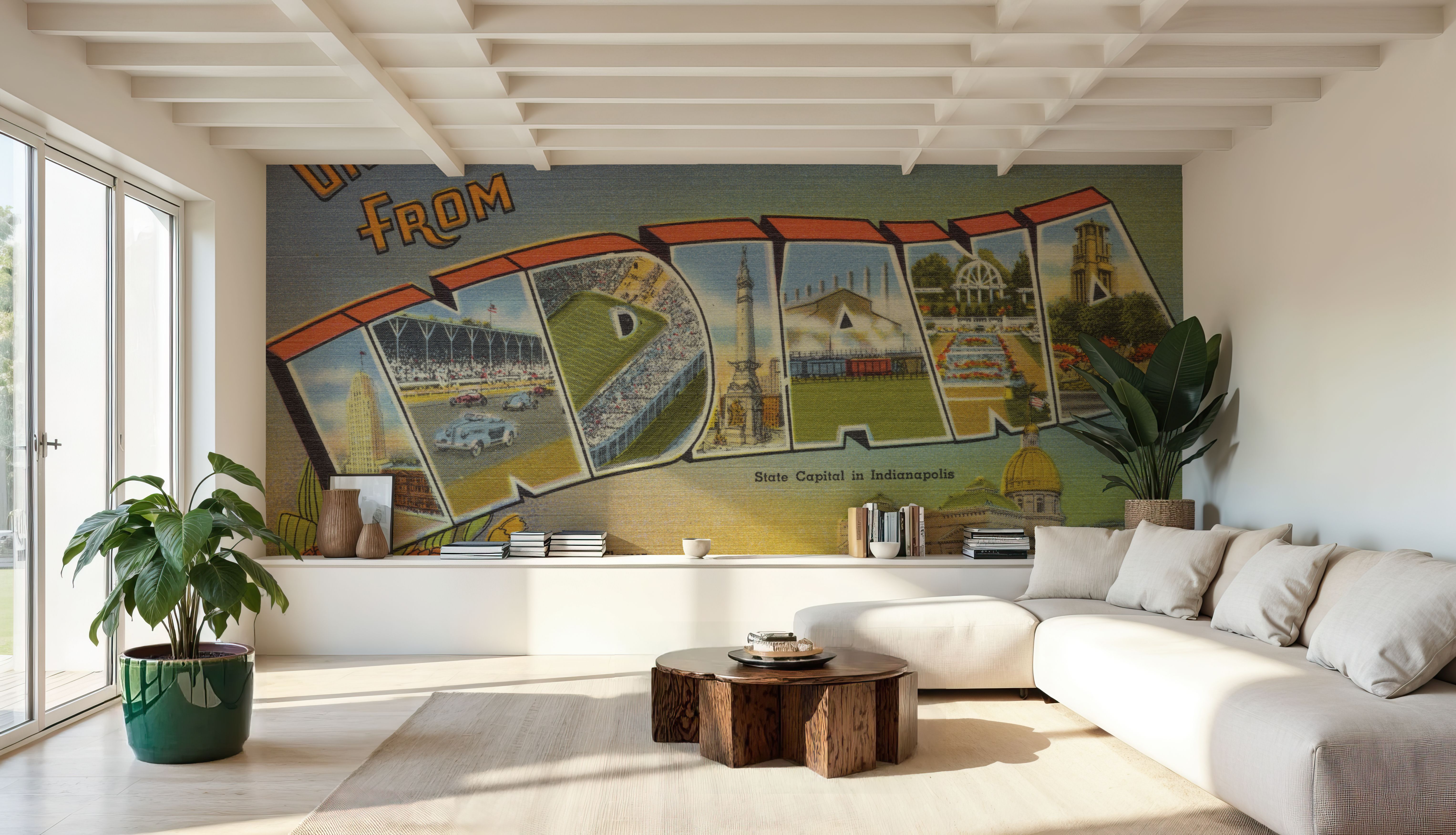 Greetings from Indiana - Screenprint Postcard