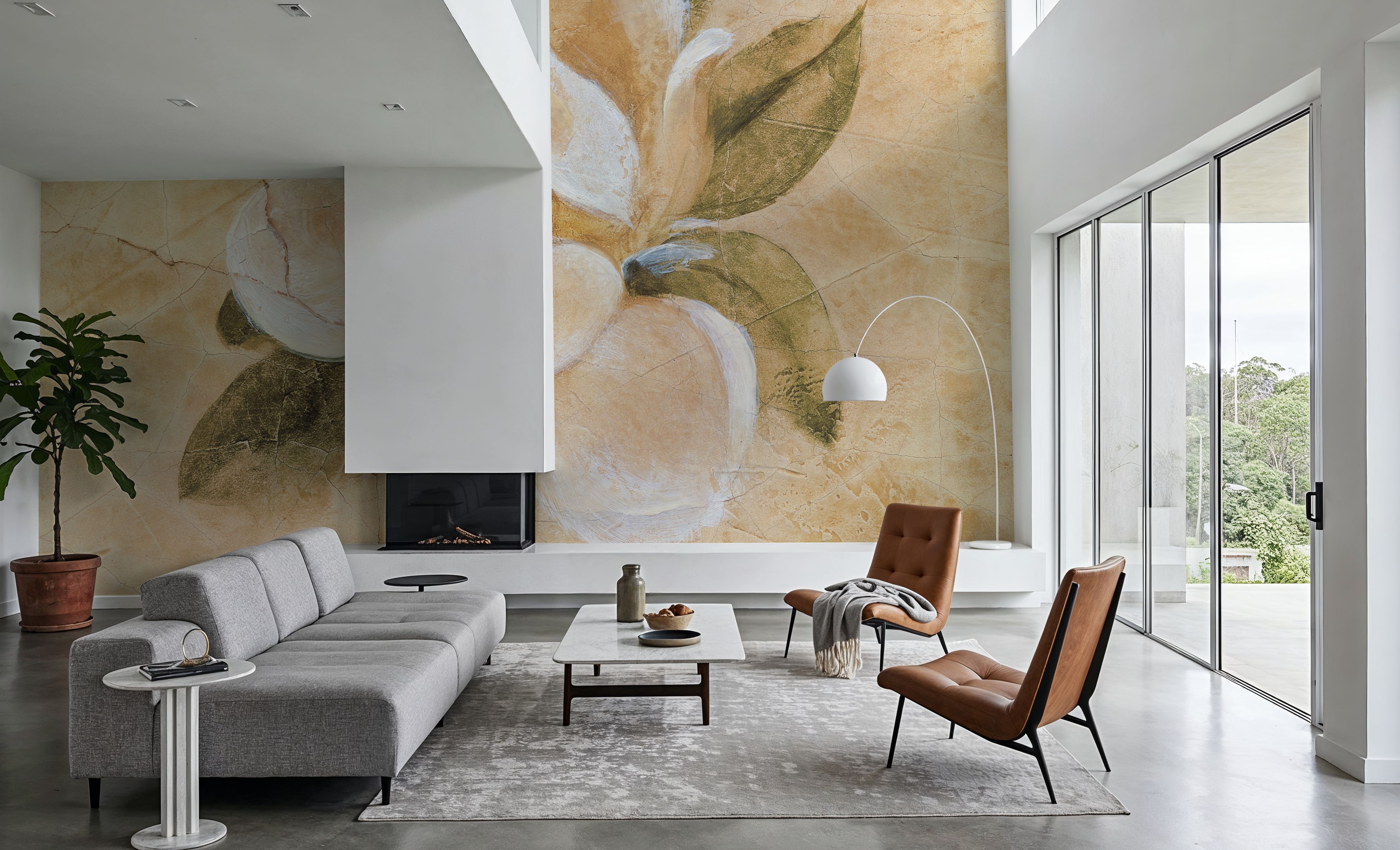 Magnolia on Cracked Linen